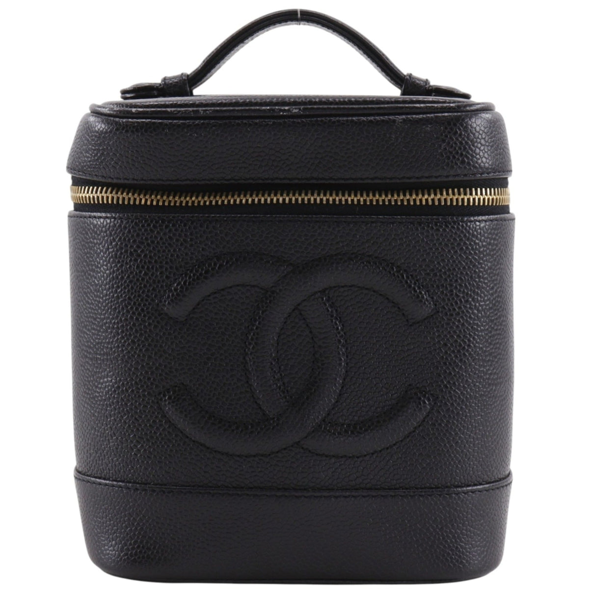 Chanel Black Grained Calfskin Vanity Bag (Pre-Owned)