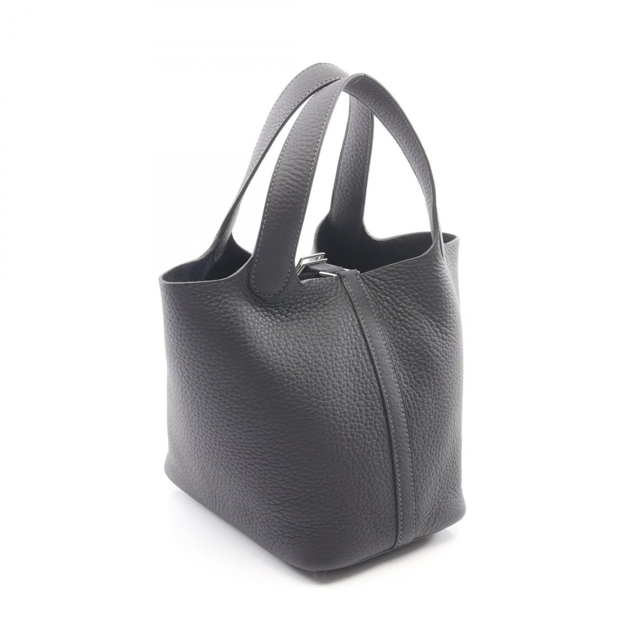 Hermes Navy Taurillon Clemence Leather Handbag (Pre-Owned)