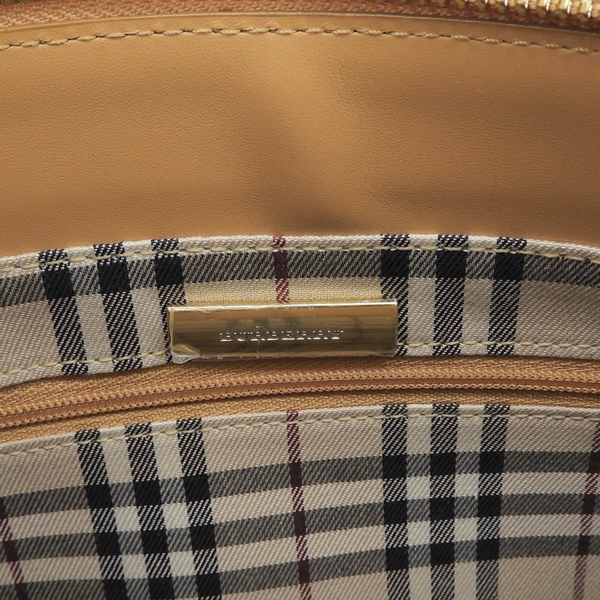 Burberry Beige Leather Shoulder Bag (Pre-Owned)