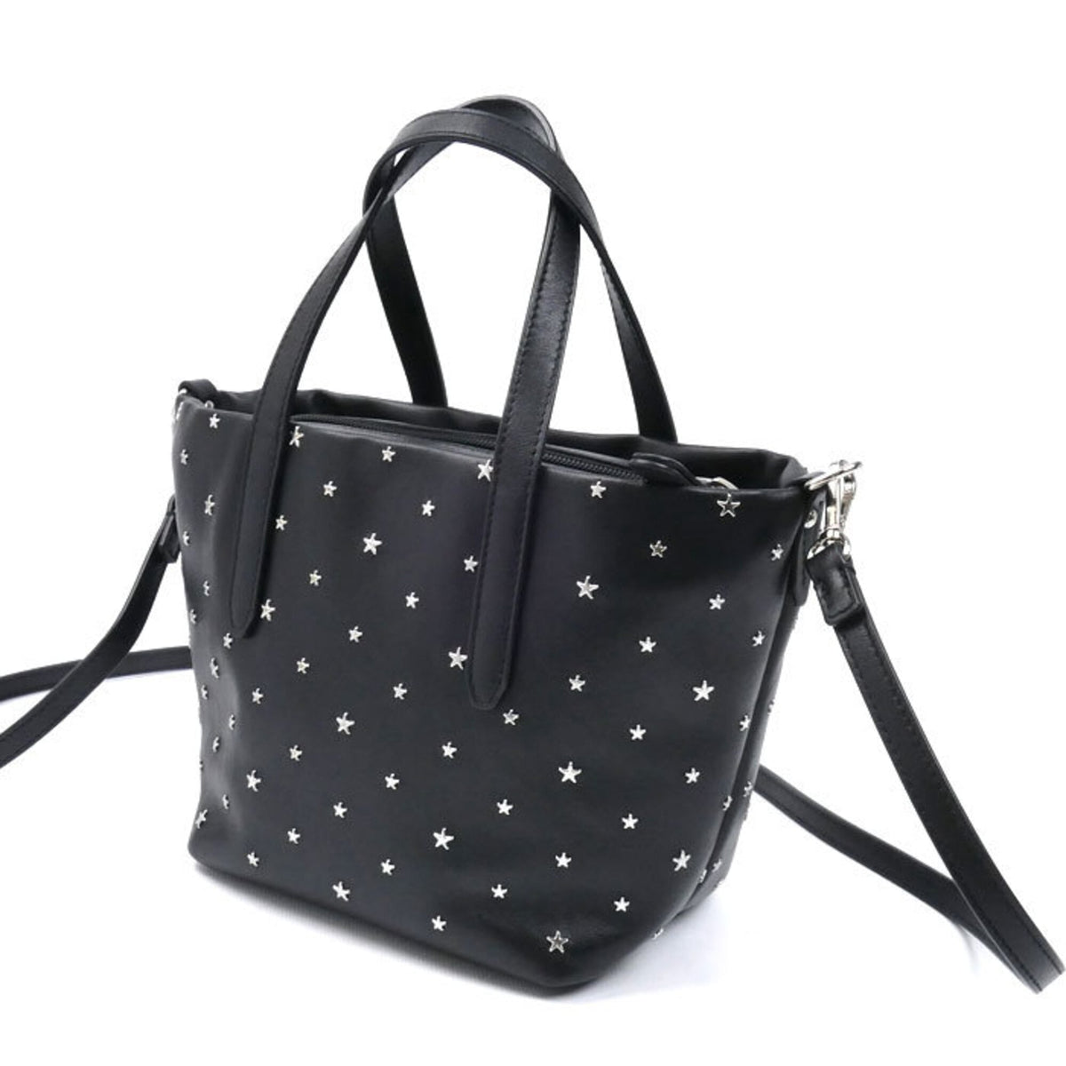 Jimmy Choo Black Leather Shoulder Bag (Pre-Owned)