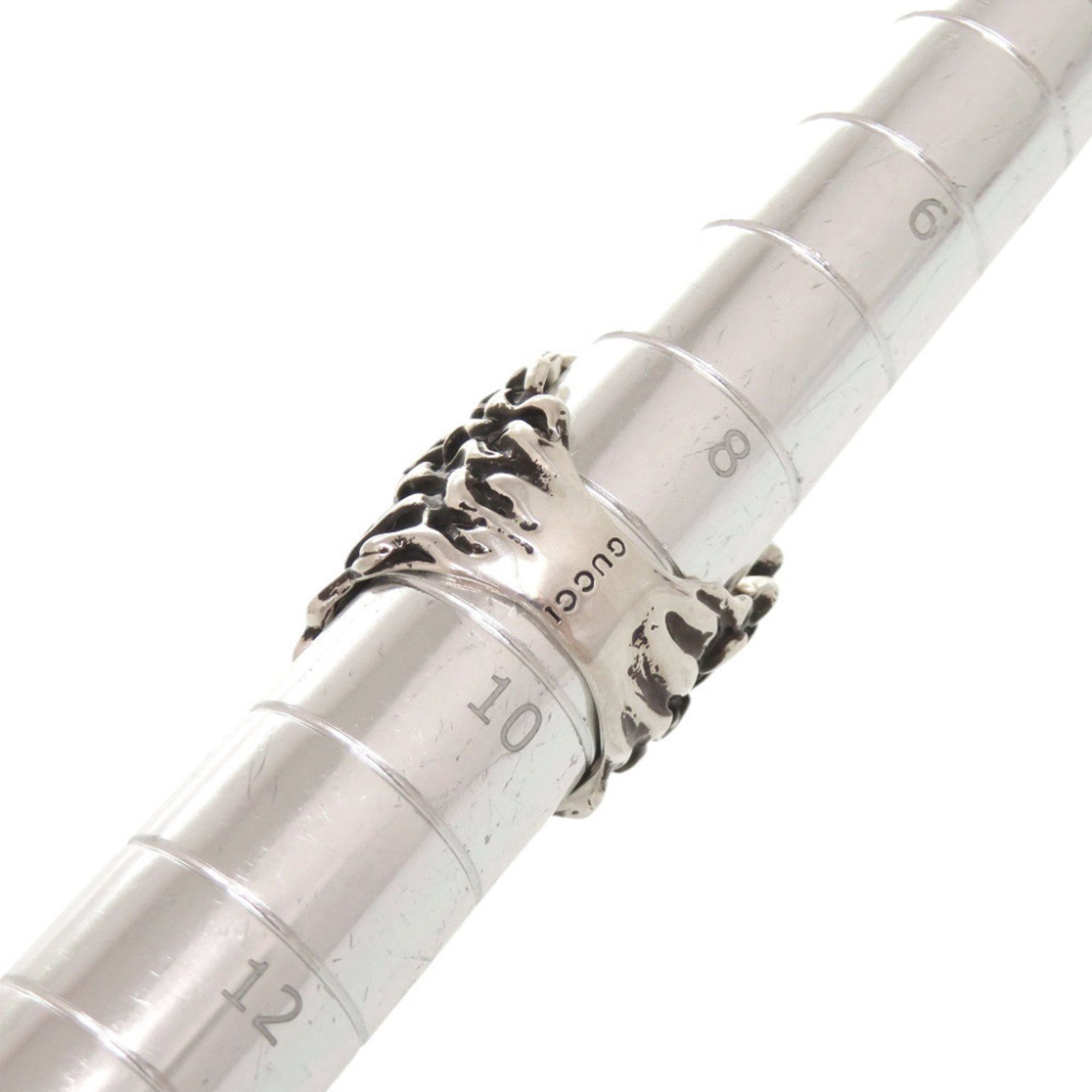 Gucci Silver Metal Band Ring (Pre-Owned)
