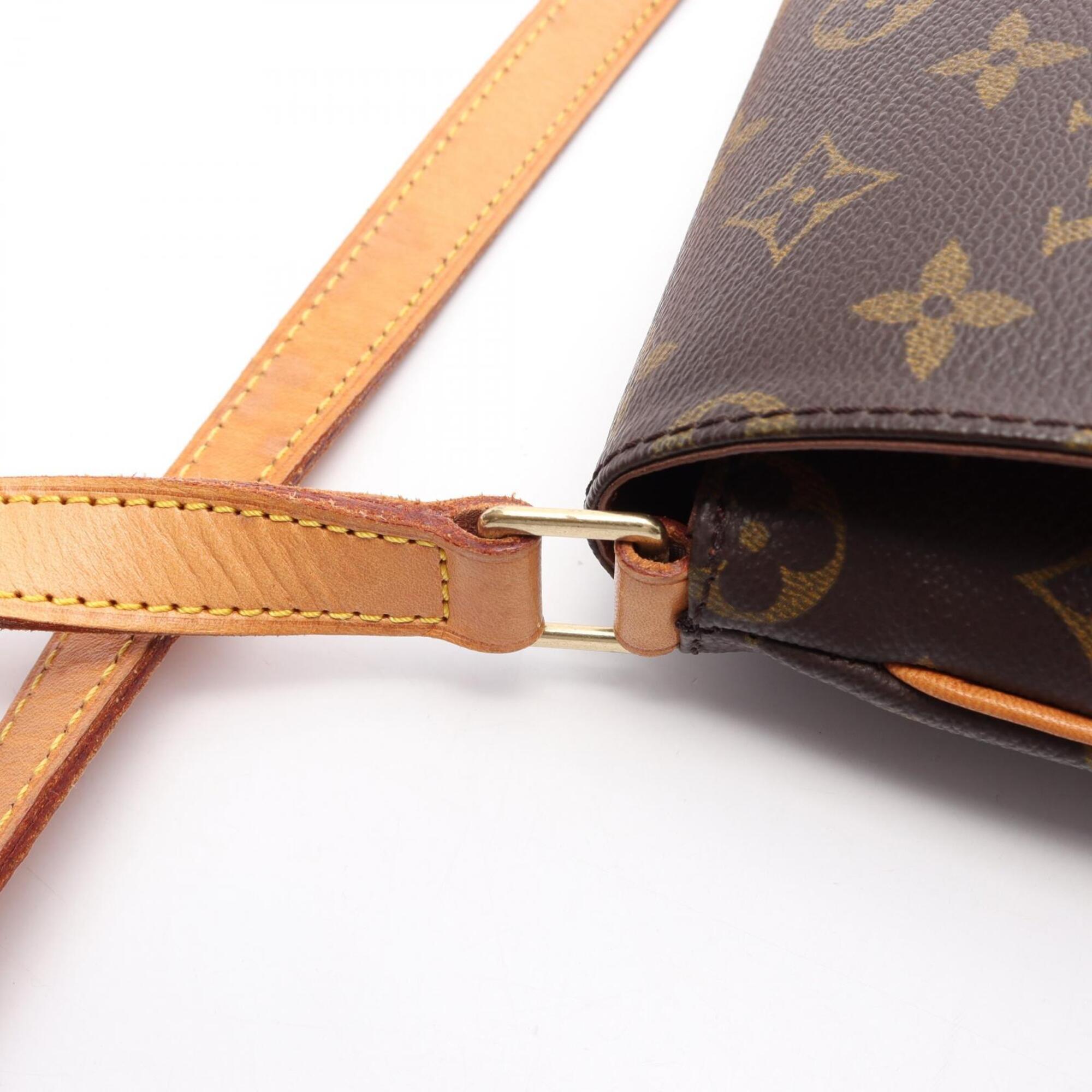 Louis Vuitton Brown Monogram Coated Canvas Leather Handbag Shoulder Bag (Pre-Owned)