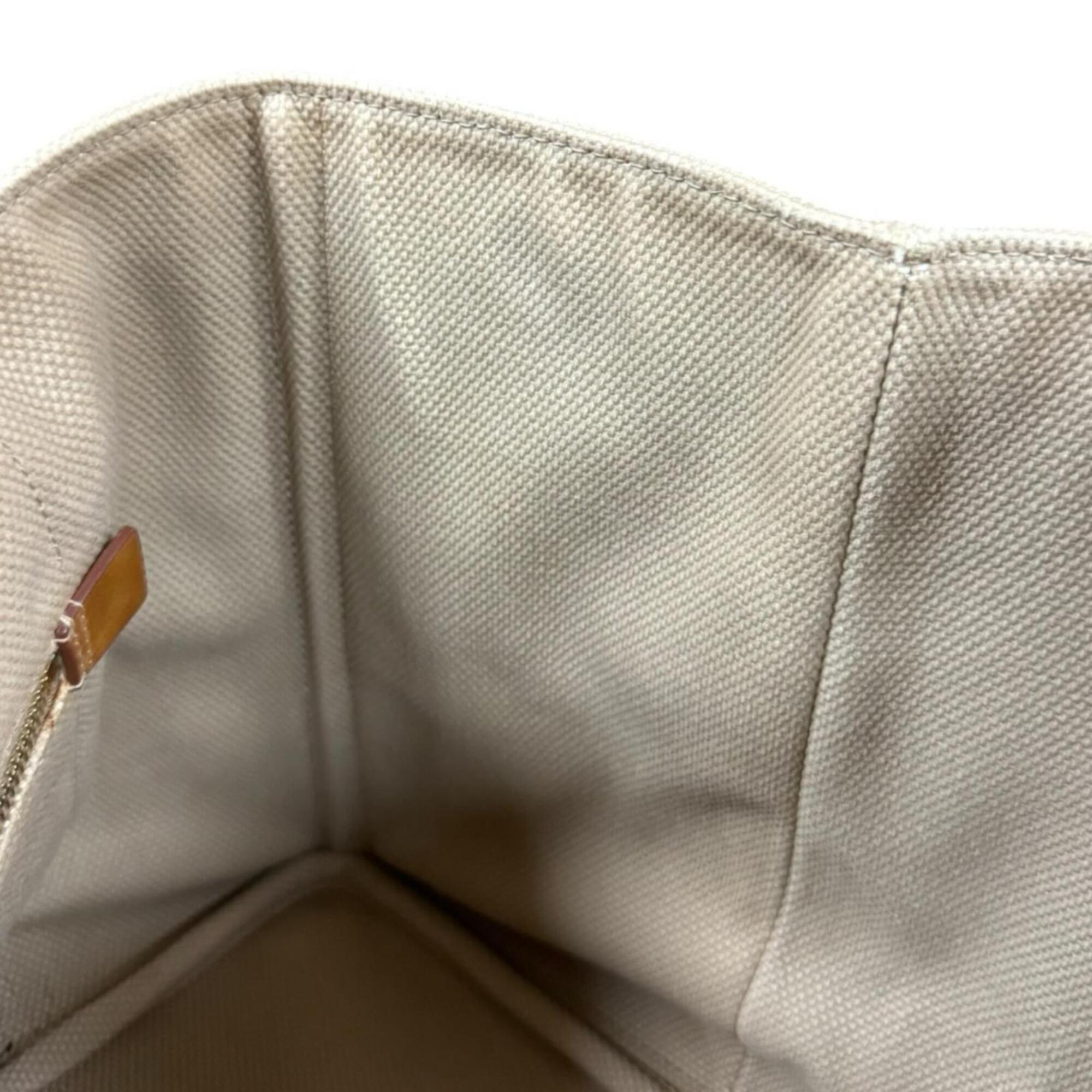 Prada Canapa Beige Canvas Handbag (Pre-Owned)
