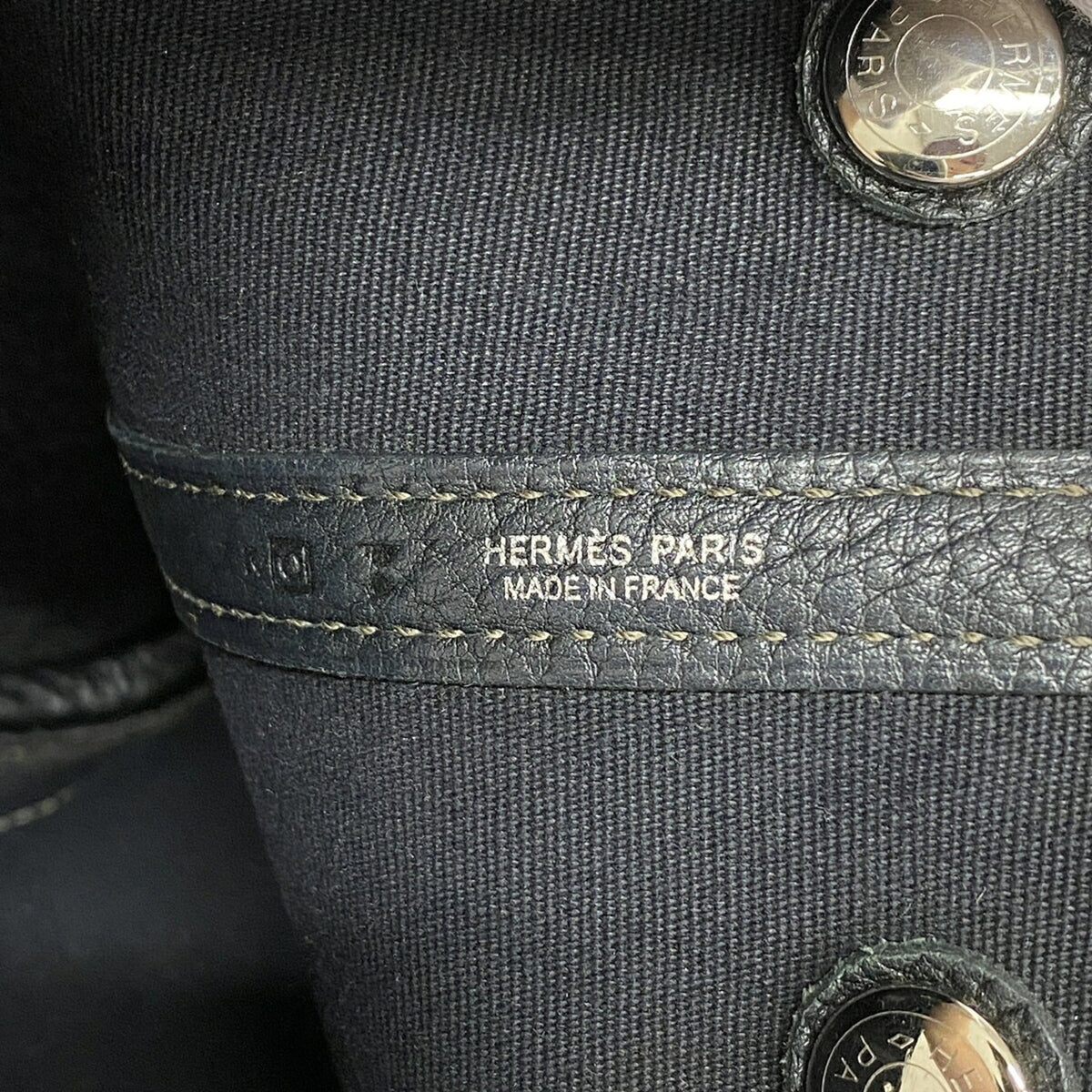 Hermes Black Toile Officier Tote Bag (Pre-Owned)