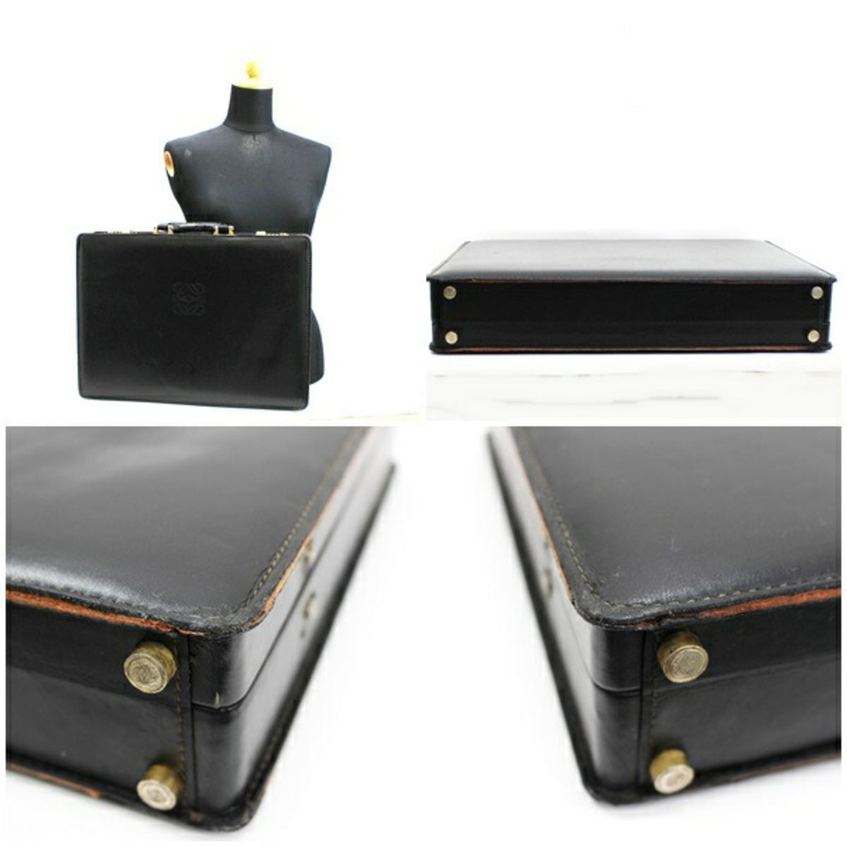 Loewe Black Leather Attaché Case (Pre-Owned)