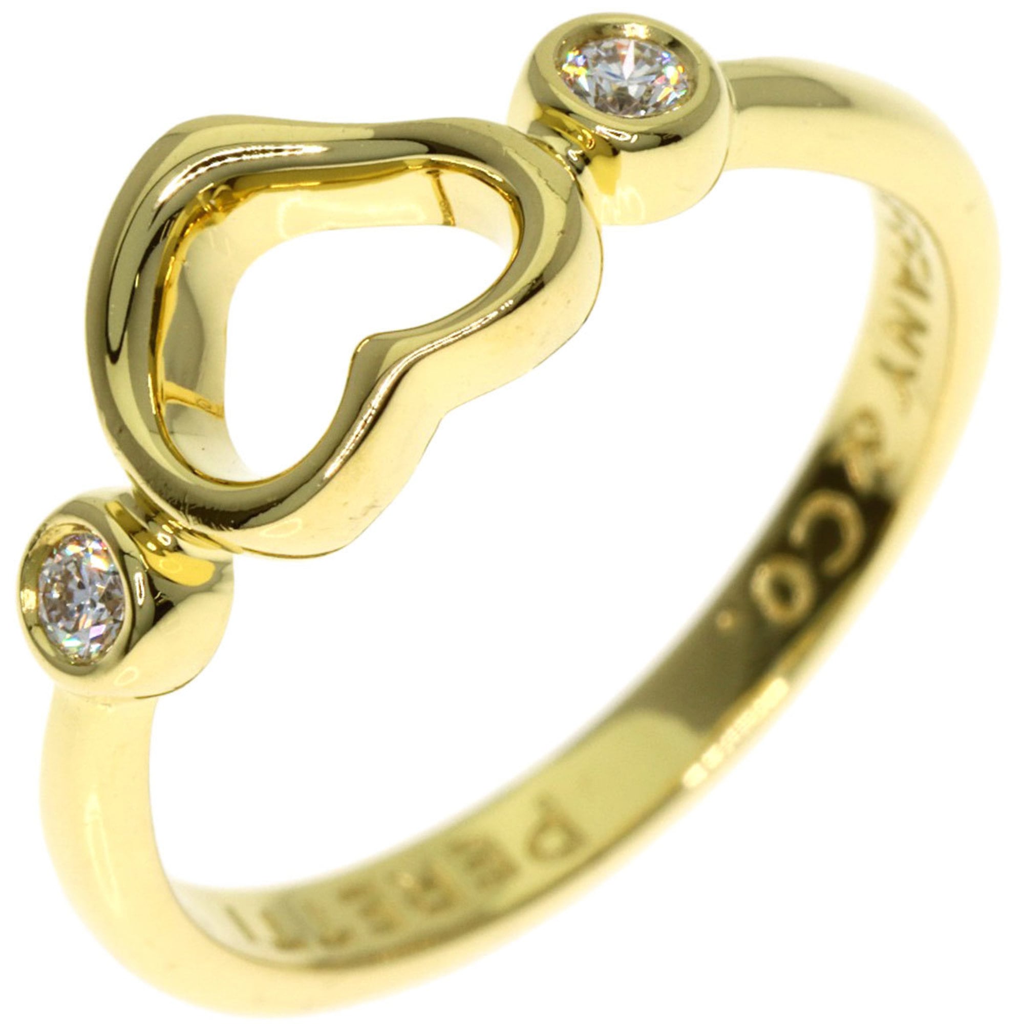 Tiffany Open Heart Yellow Gold (18K) Band Ring (Pre-Owned)