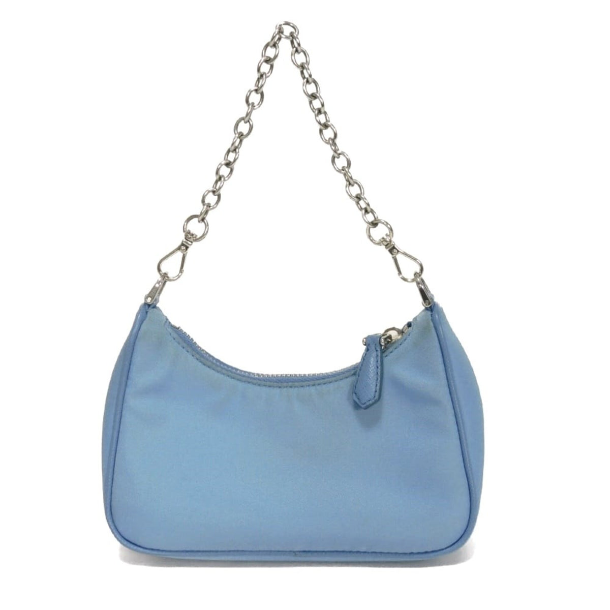 Prada Blue Nylon Pouch Shoulder Bag (Pre-Owned)