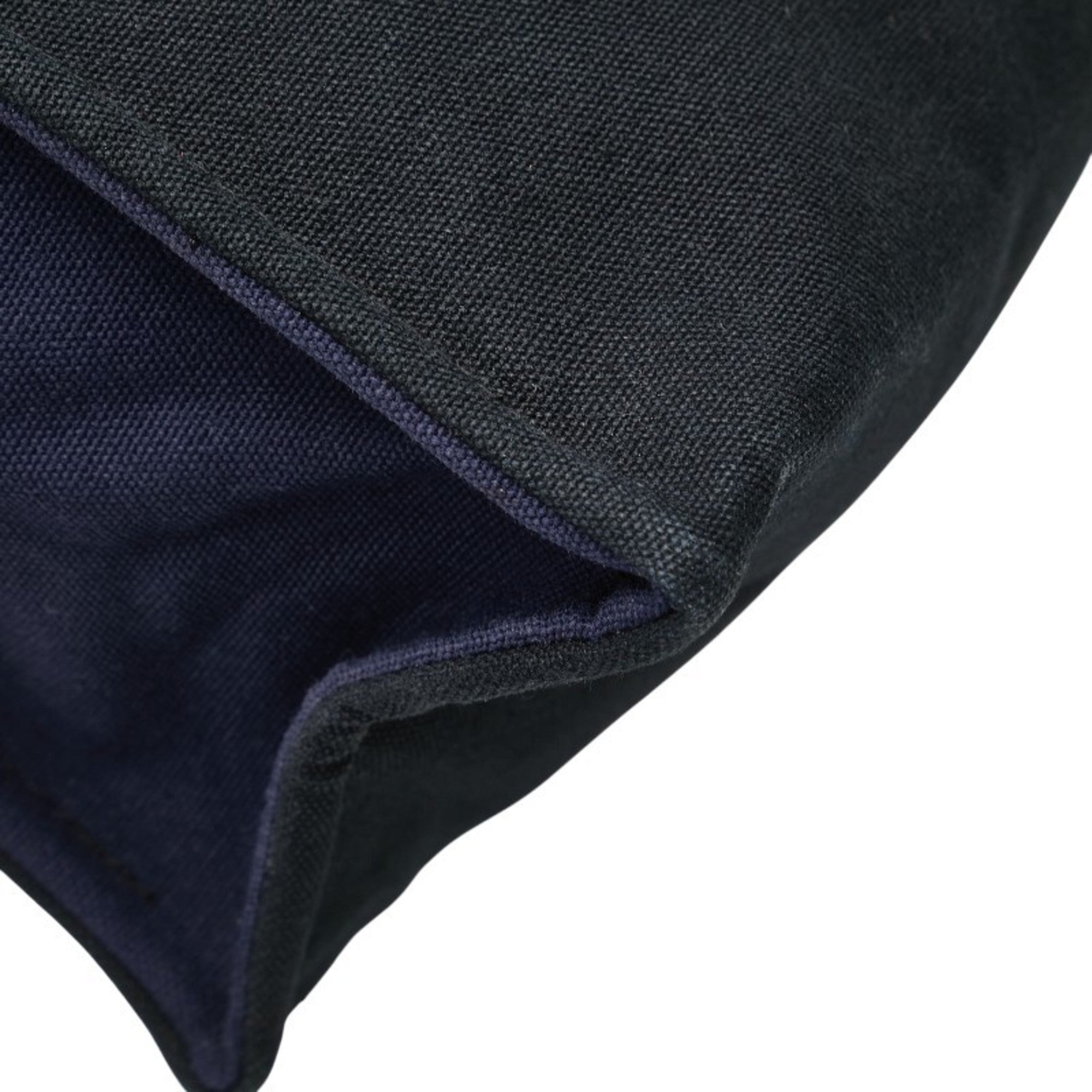 Hermes Fourre Tout Navy Black Canvas Clutch Bag (Pre-Owned)