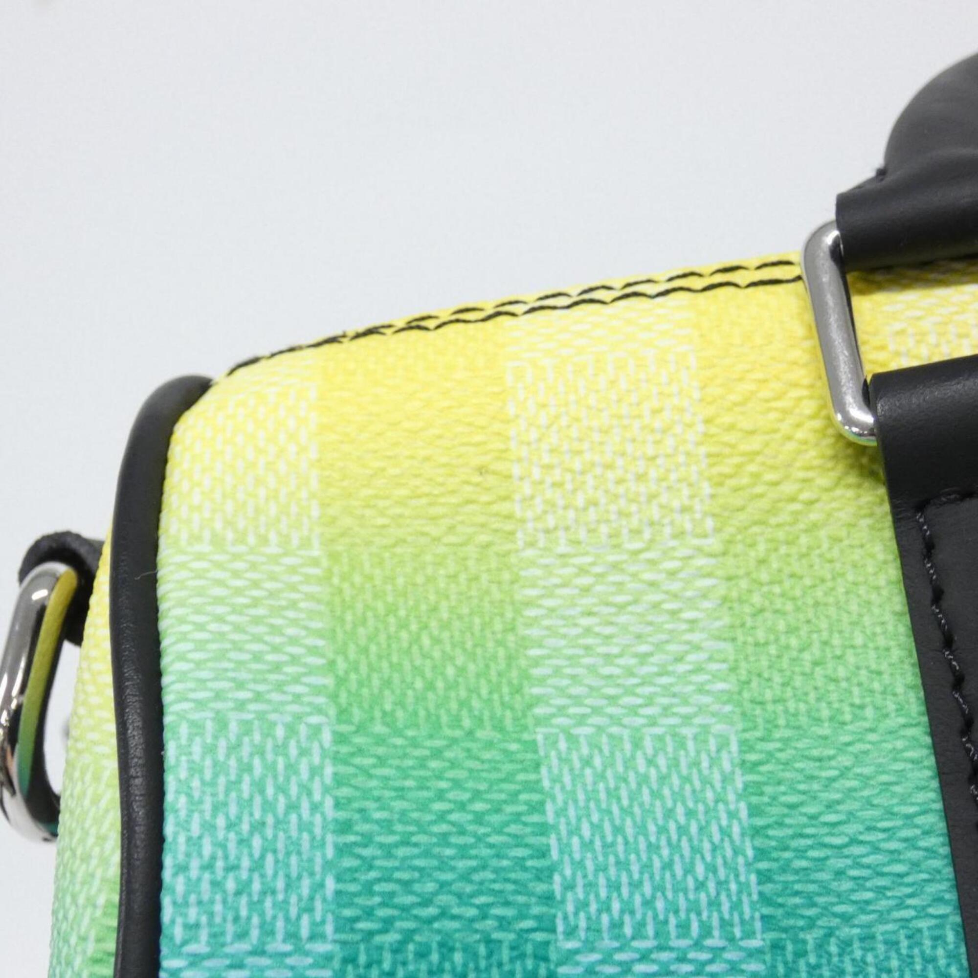 Louis Vuitton Vert Coated Canvas Boston Bag (Pre-Owned)