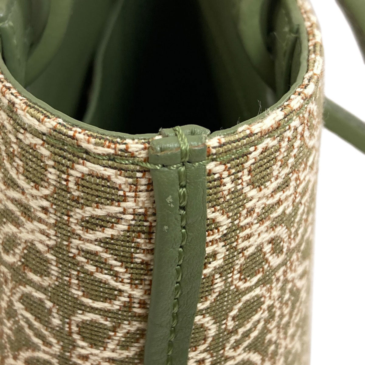 Loewe Green Canvas Tote Bag (Pre-Owned)