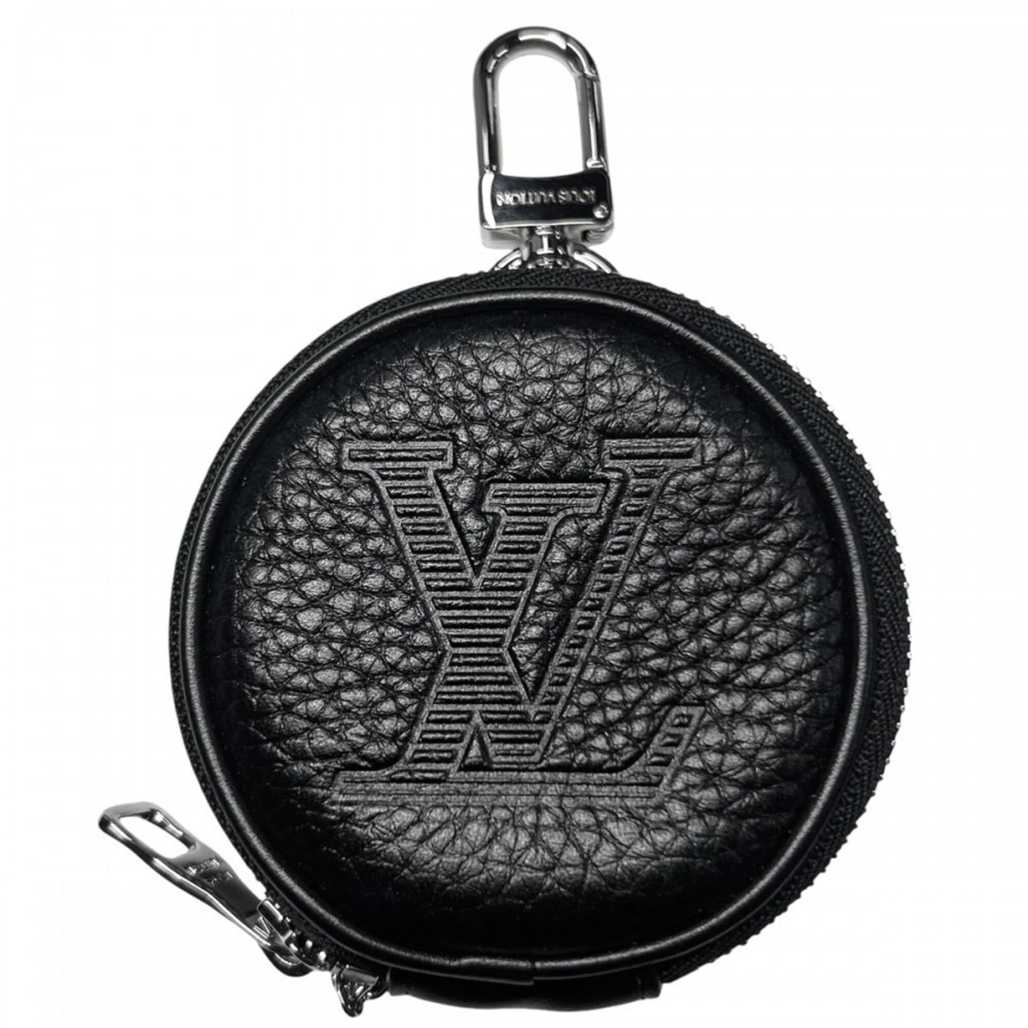 Louis Vuitton Black Leather Coin Purse/Coin Case (Pre-Owned)