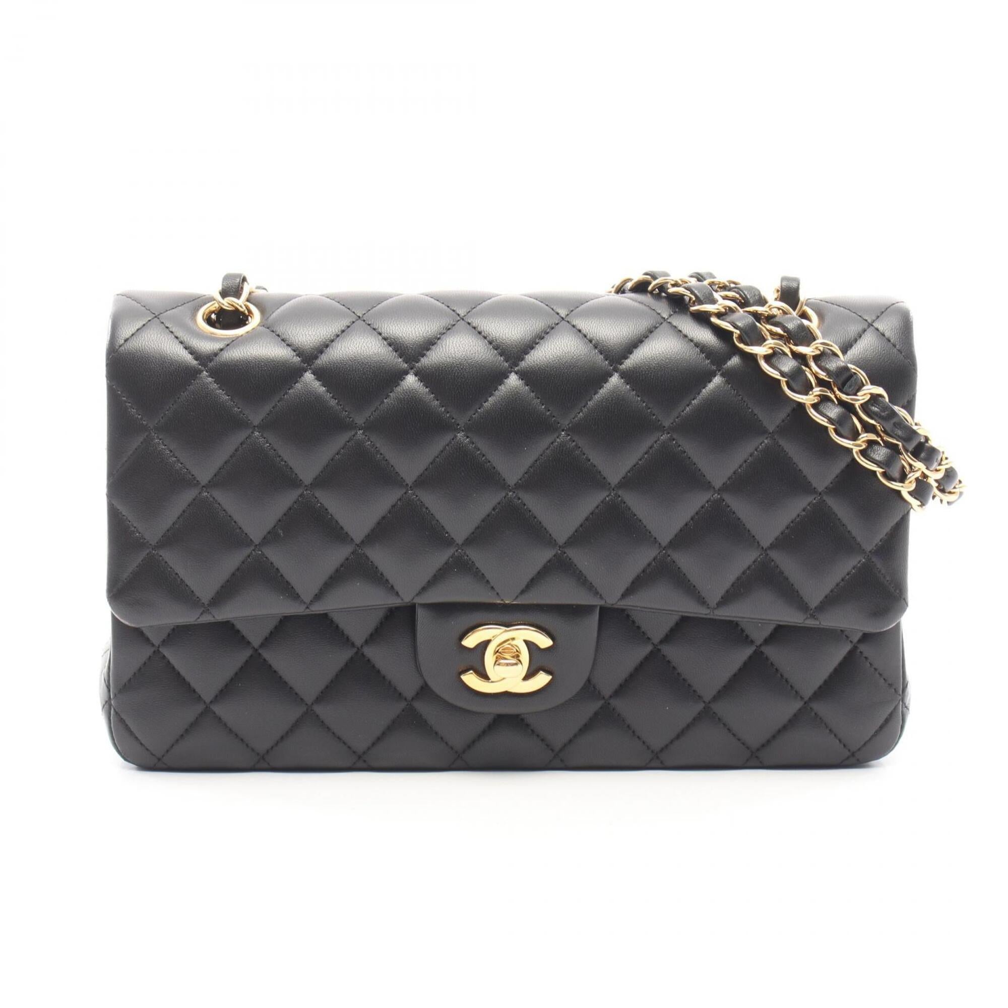 Chanel Black Leather Handbag Shoulder Bag (Pre-Owned)