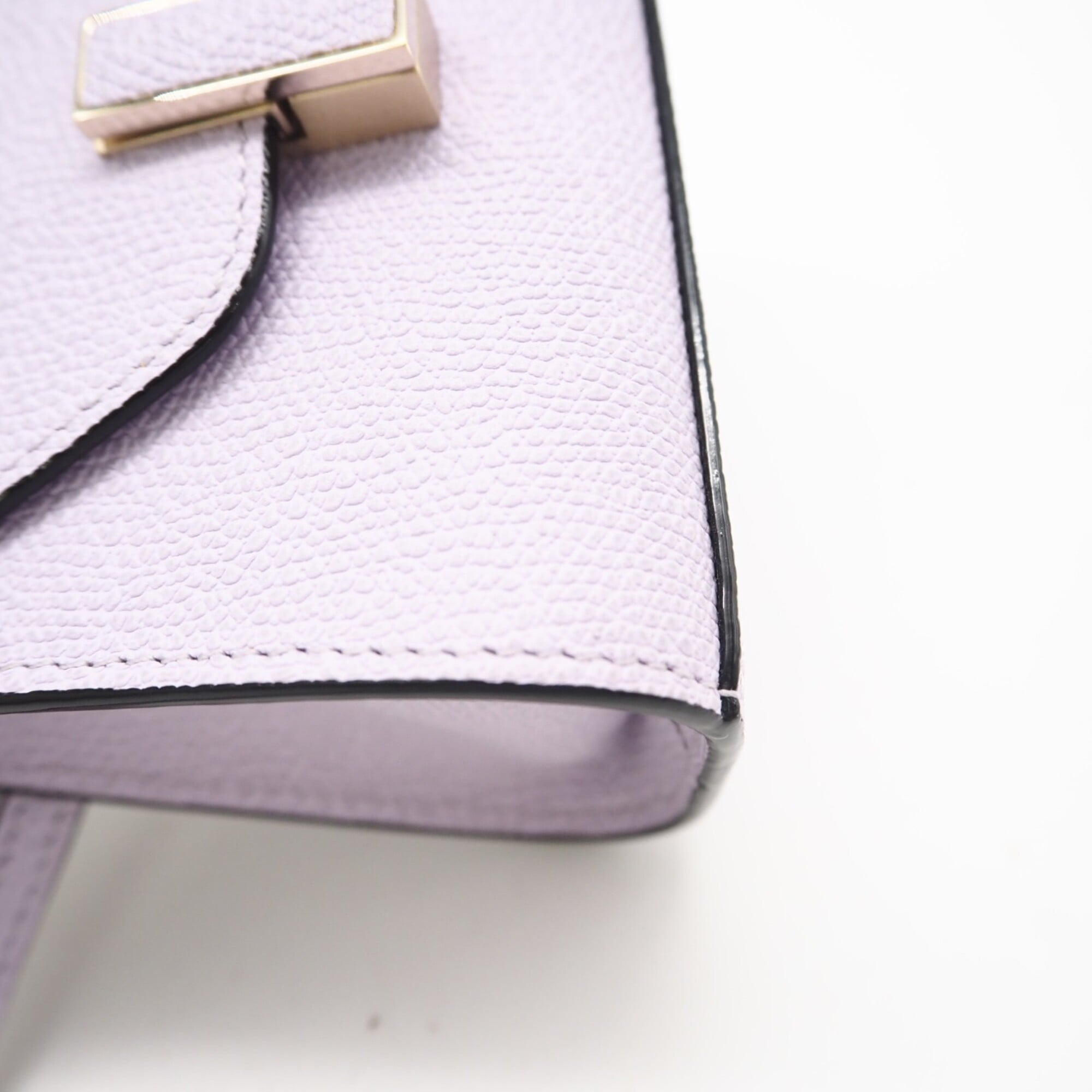 Valextra Purple Leather Shoulder Bag (Pre-Owned)
