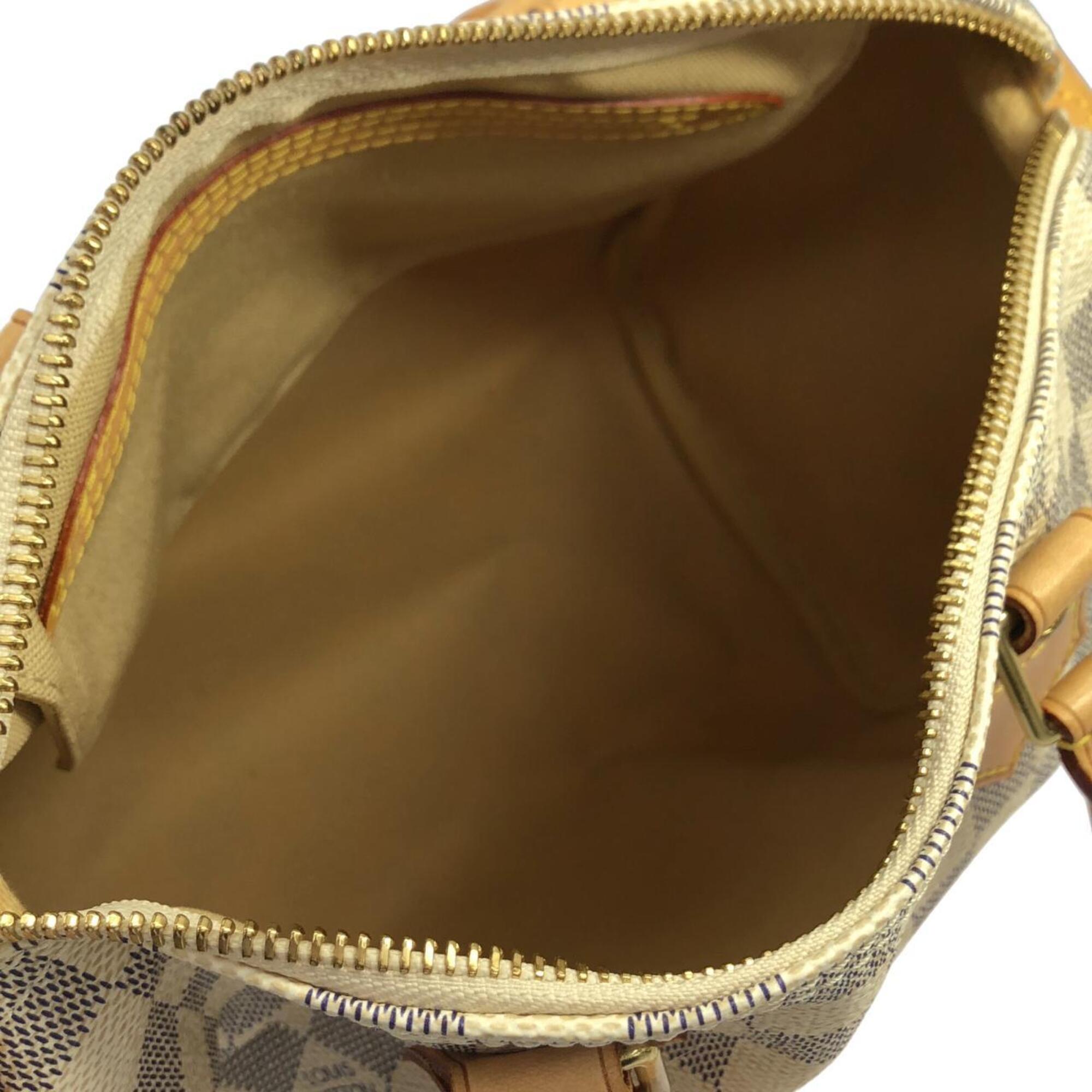 Louis Vuitton Azur White Coated Canvas Boston Bag (Pre-Owned)