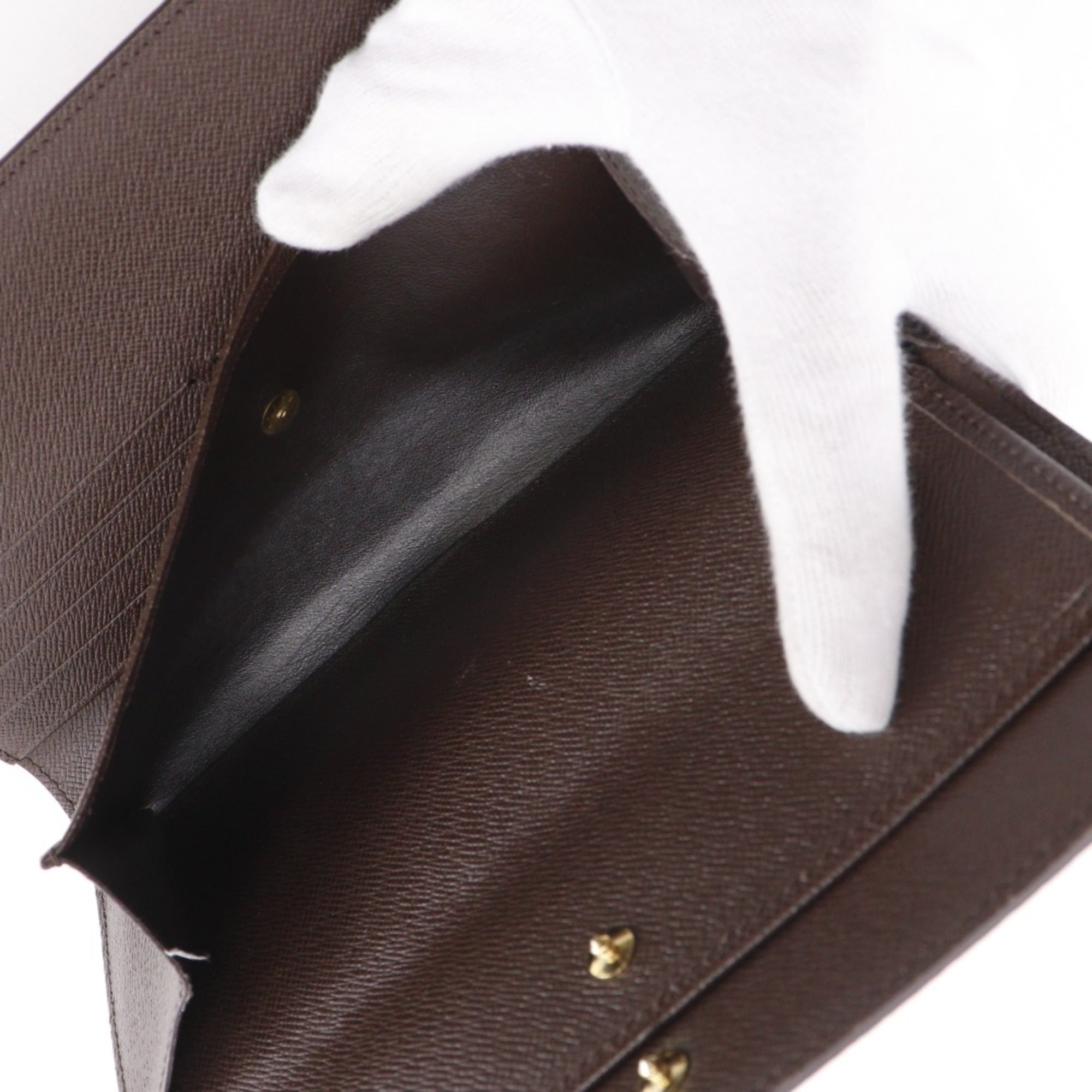 Louis Vuitton Brown Damier Canvas Long Wallet (Bi-Fold) (Pre-Owned)