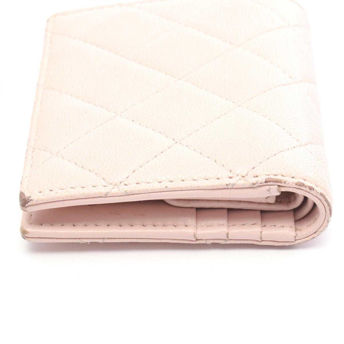 Chanel Pink Grained Calfskin Wallet (Bi-Fold) (Pre-Owned)