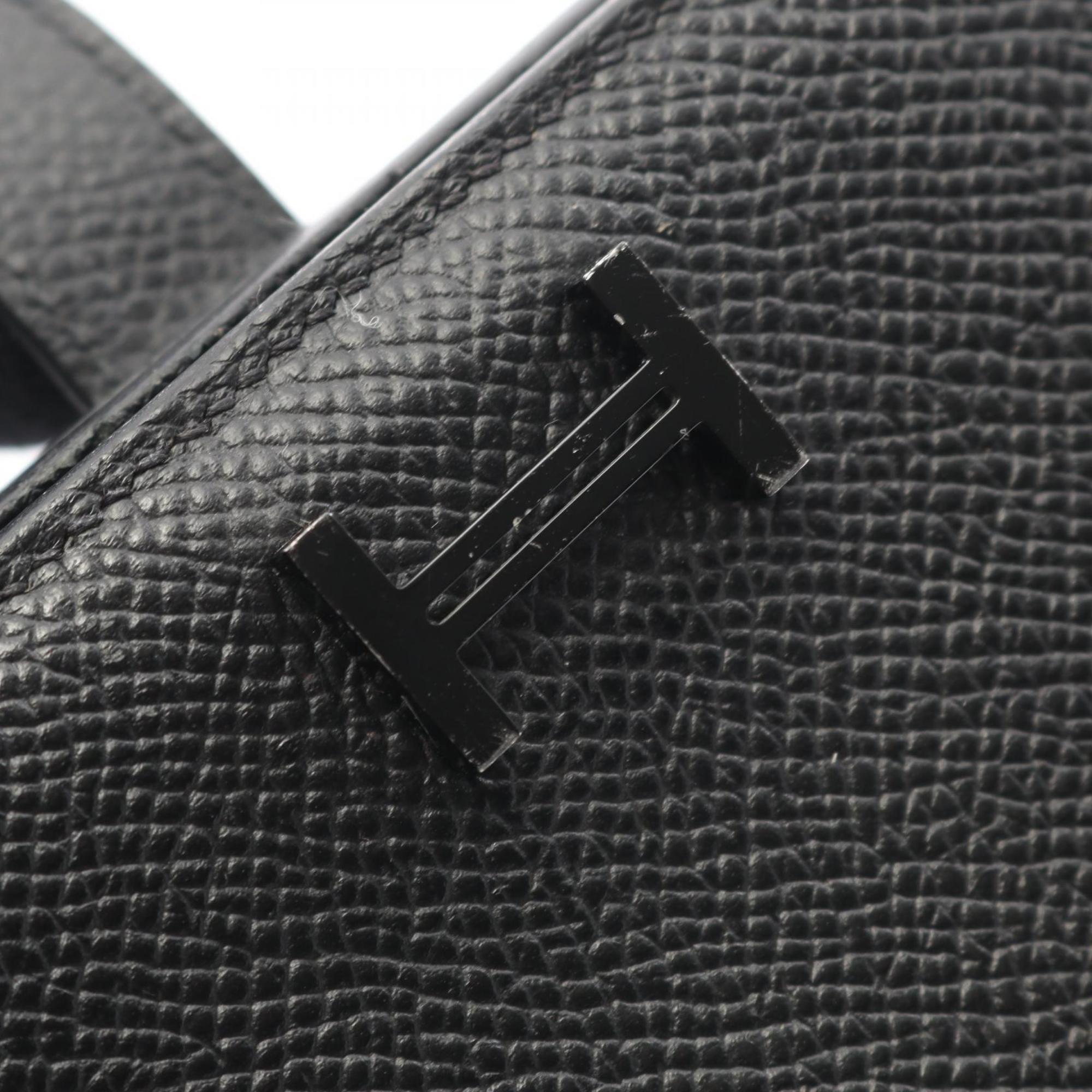 Hermes Black Epsom Leather Long Wallet (Bi-Fold) (Pre-Owned)