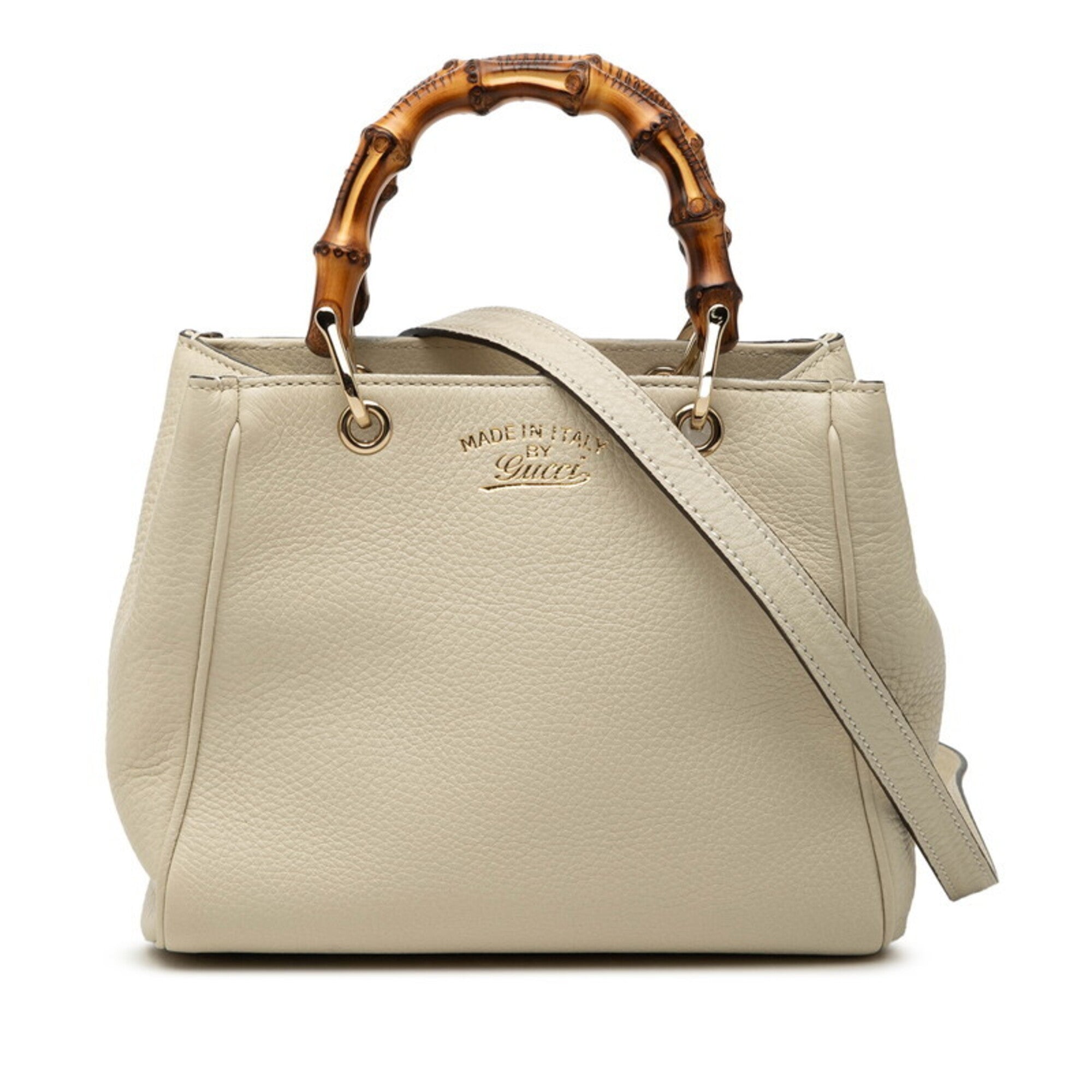 Gucci Ivory White Leather Handbag Shoulder Bag (Pre-Owned)