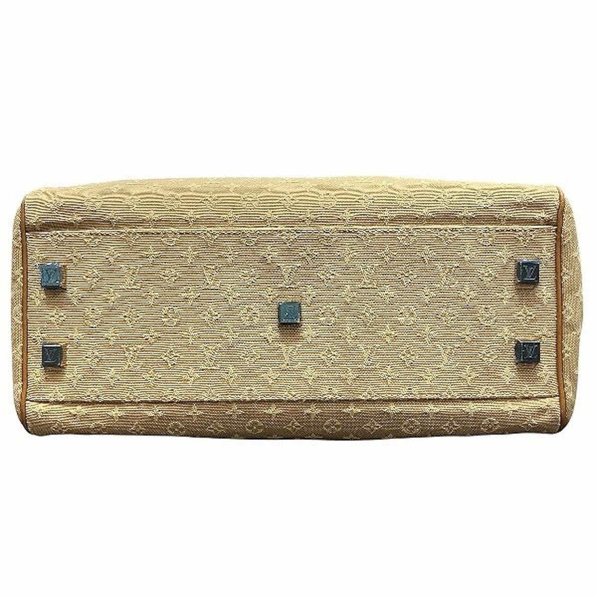 Louis Vuitton Beige Canvas Leather Handbag (Pre-Owned)