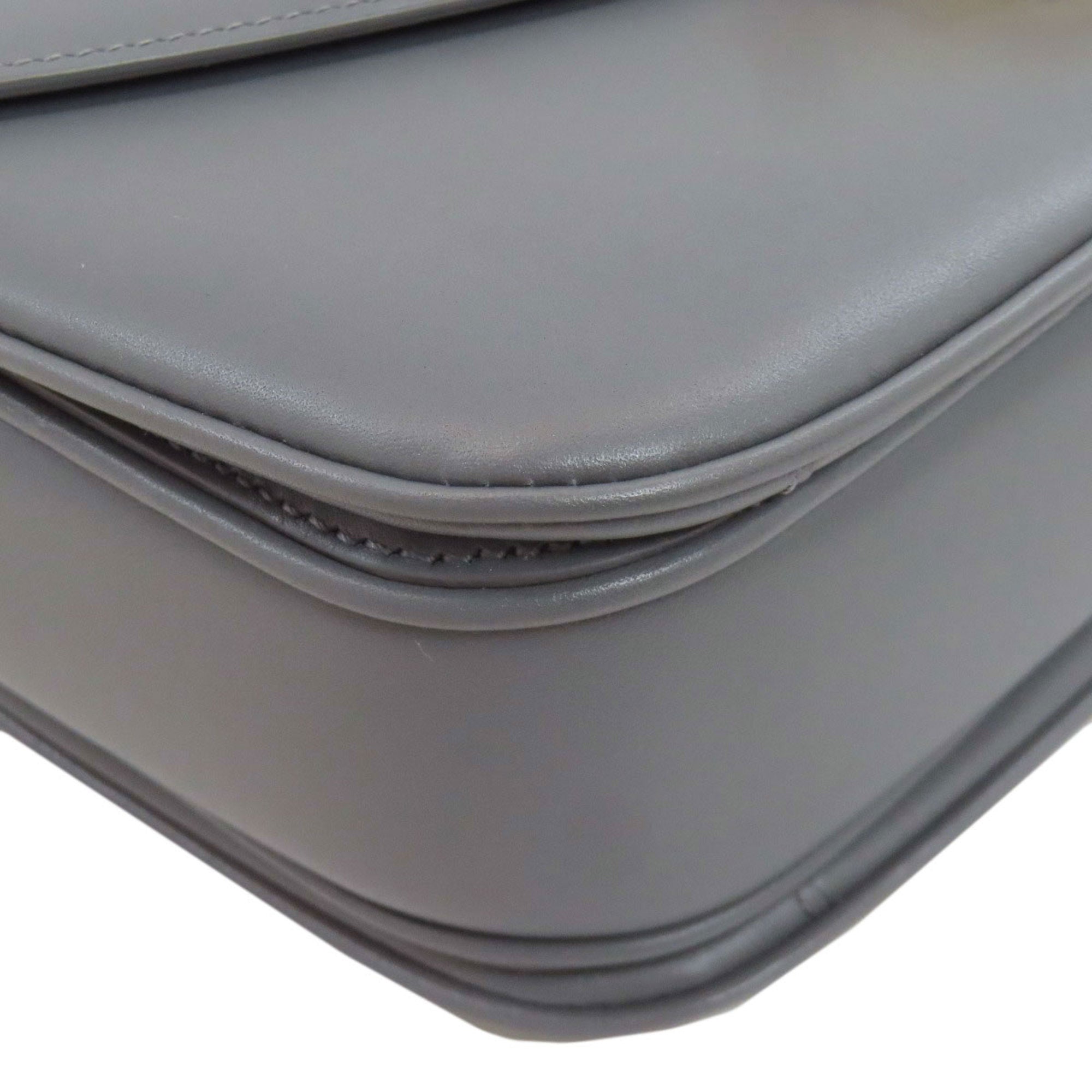Celine Gray Leather Shoulder Bag (Pre-Owned)
