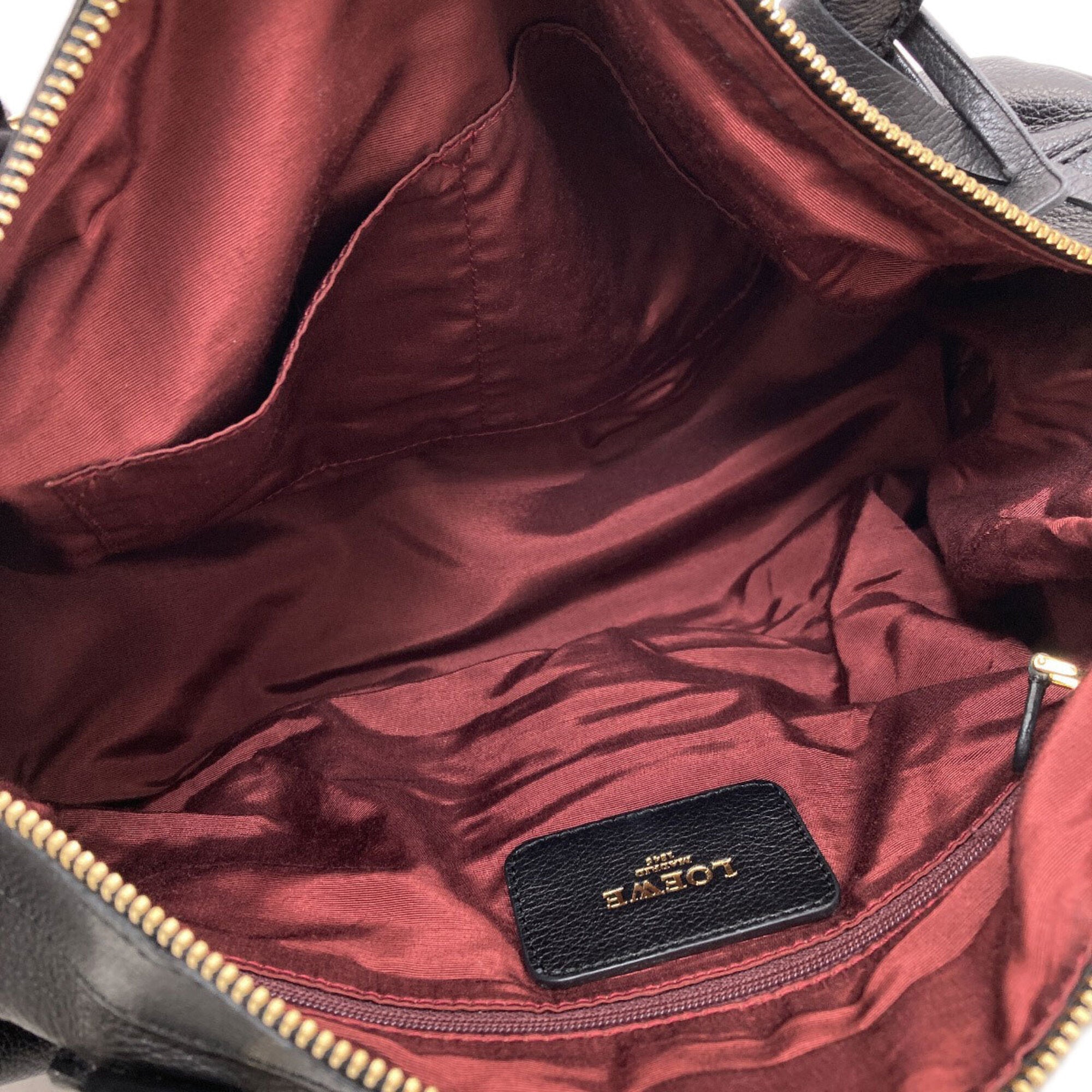 Loewe Amazona Black Leather Handbag (Pre-Owned)
