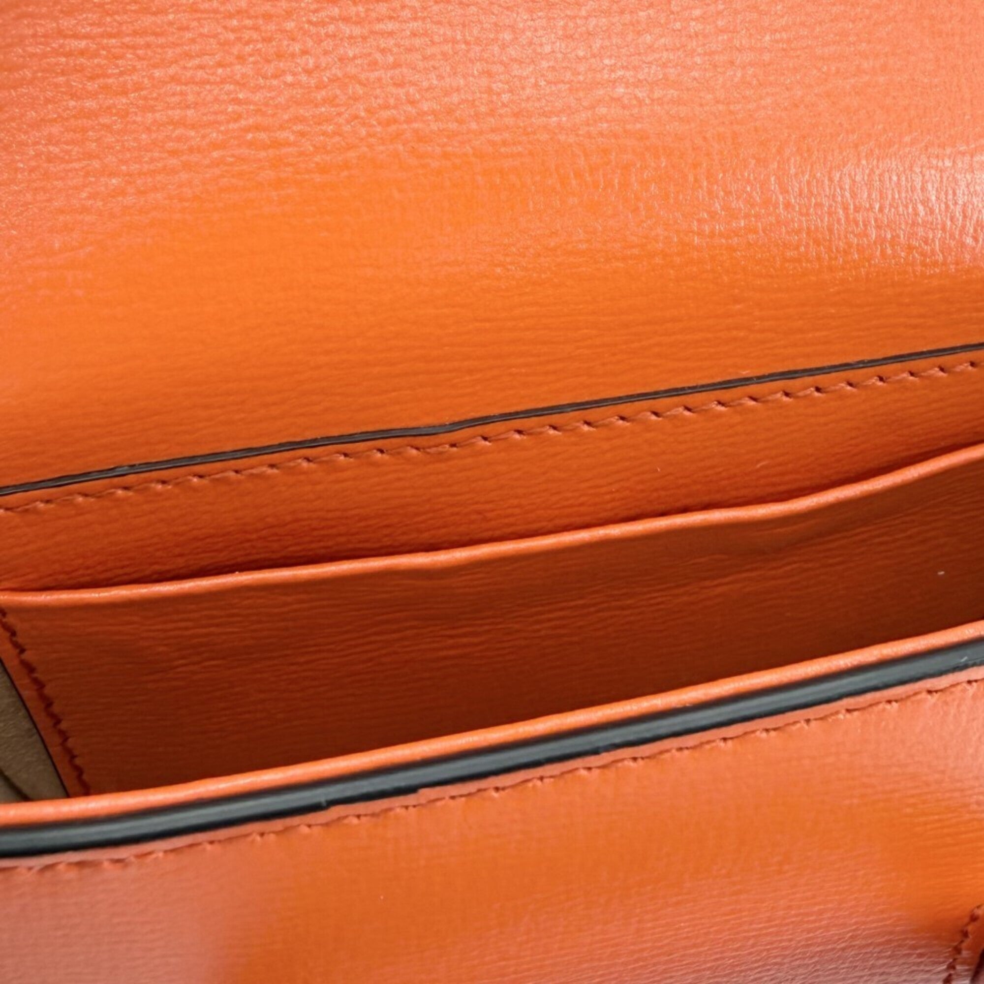 Gucci Orange Leather Shoulder Bag (Pre-Owned)