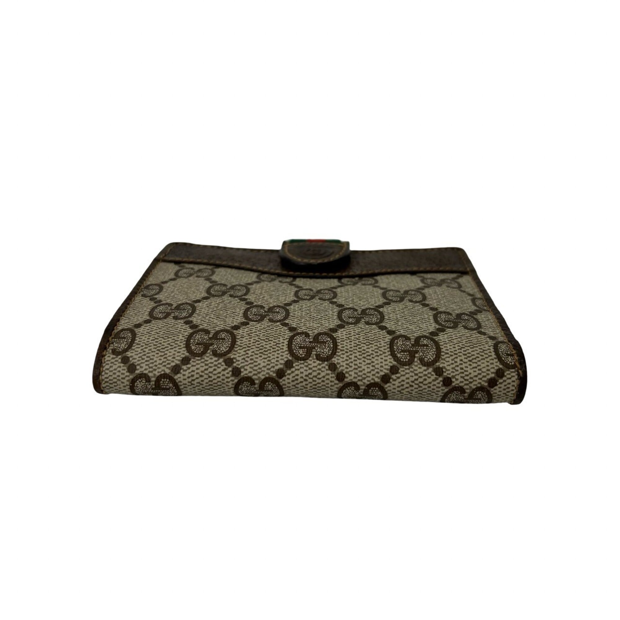 Gucci Brown Green Red Color Leather Pvc Wallet (Bi-Fold) (Pre-Owned)