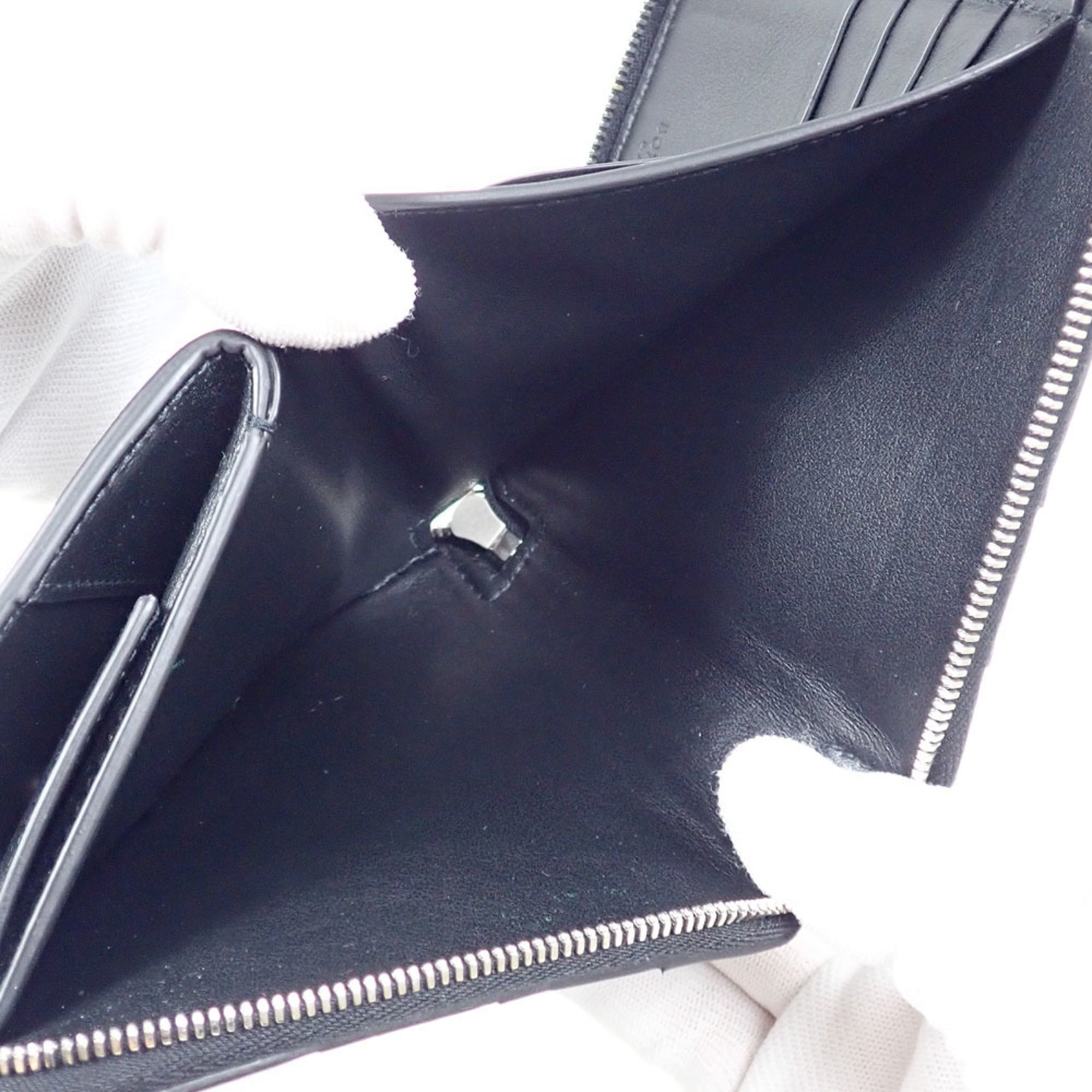 Bottega Veneta Black Intrecciato Wallet (Bi-Fold) (Pre-Owned)