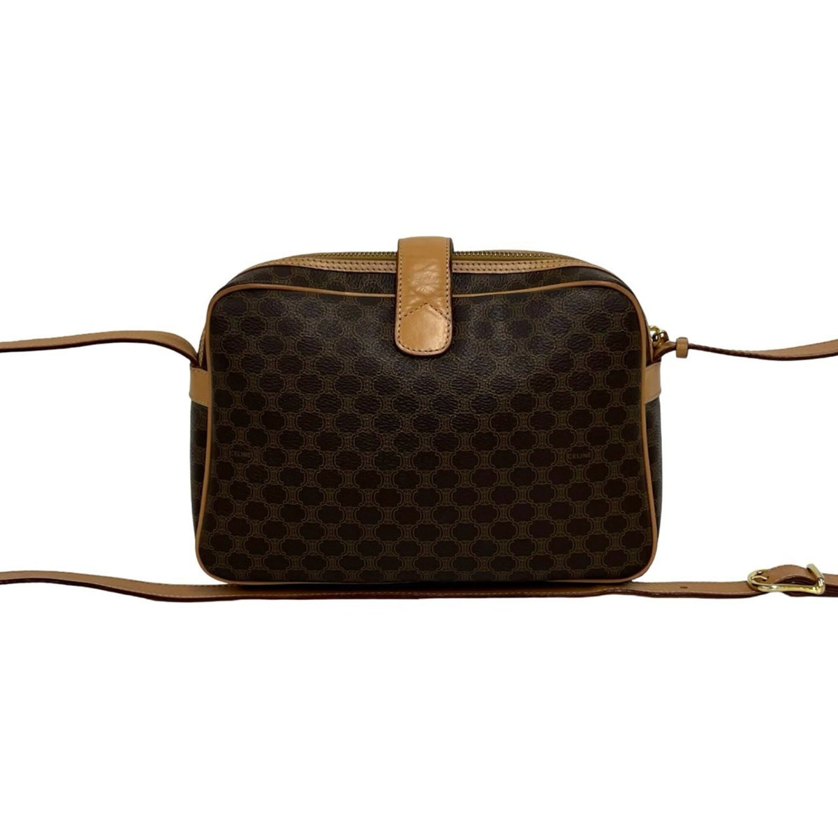 Celine Brown Leather Pvc Pochette Shoulder Bag (Pre-Owned)