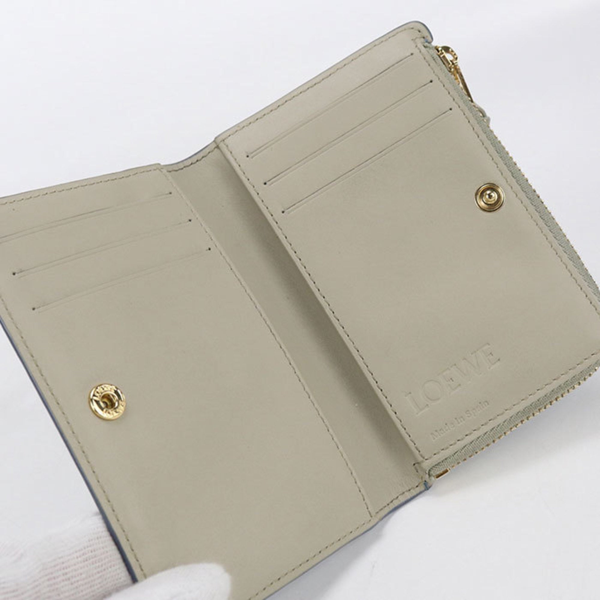 Loewe Blue Leather Wallet (Bi-Fold) (Pre-Owned)
