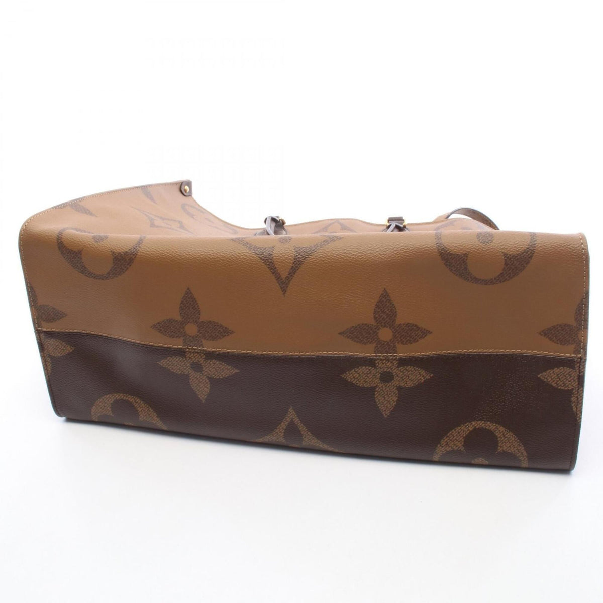 Louis Vuitton Beige Brown Monogram Coated Canvas Handbag Tote Bag (Pre-Owned)