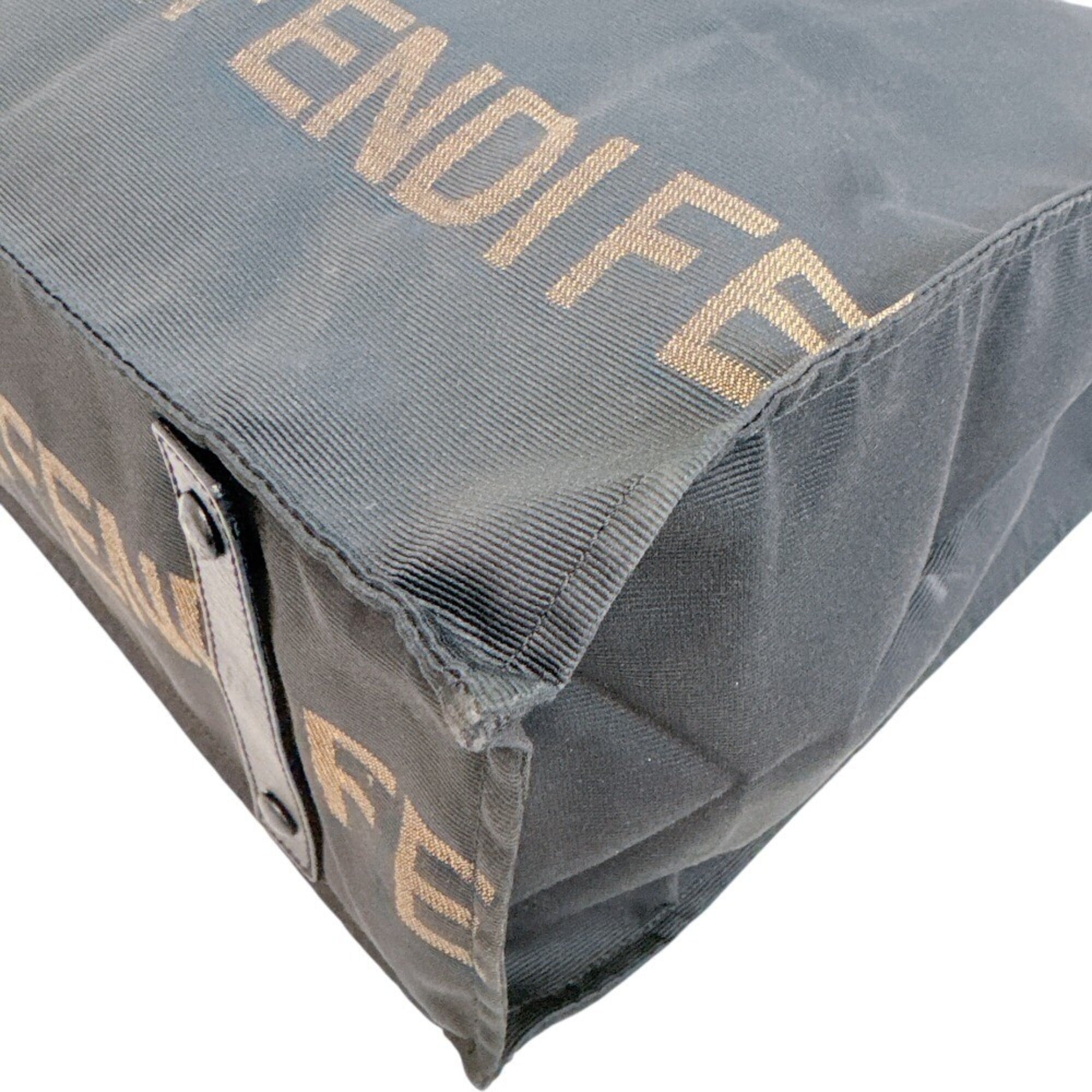 Fendi Black Canvas Tote Bag (Pre-Owned)