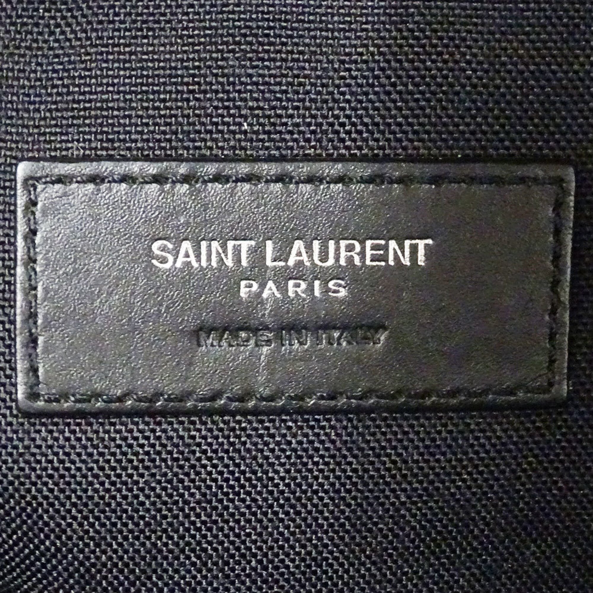 Saint Laurent Black Multi-Color Canvas Handbag (Pre-Owned)