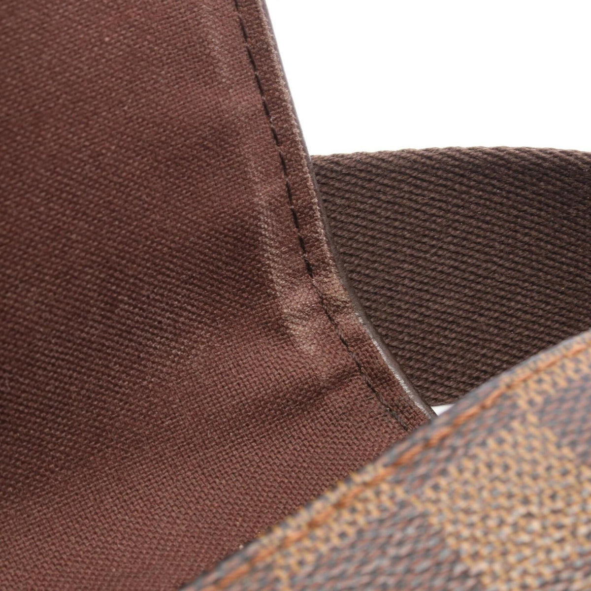 Louis Vuitton Damier Brown Coated Canvas Leather Shoulder Bag (Pre-Owned)