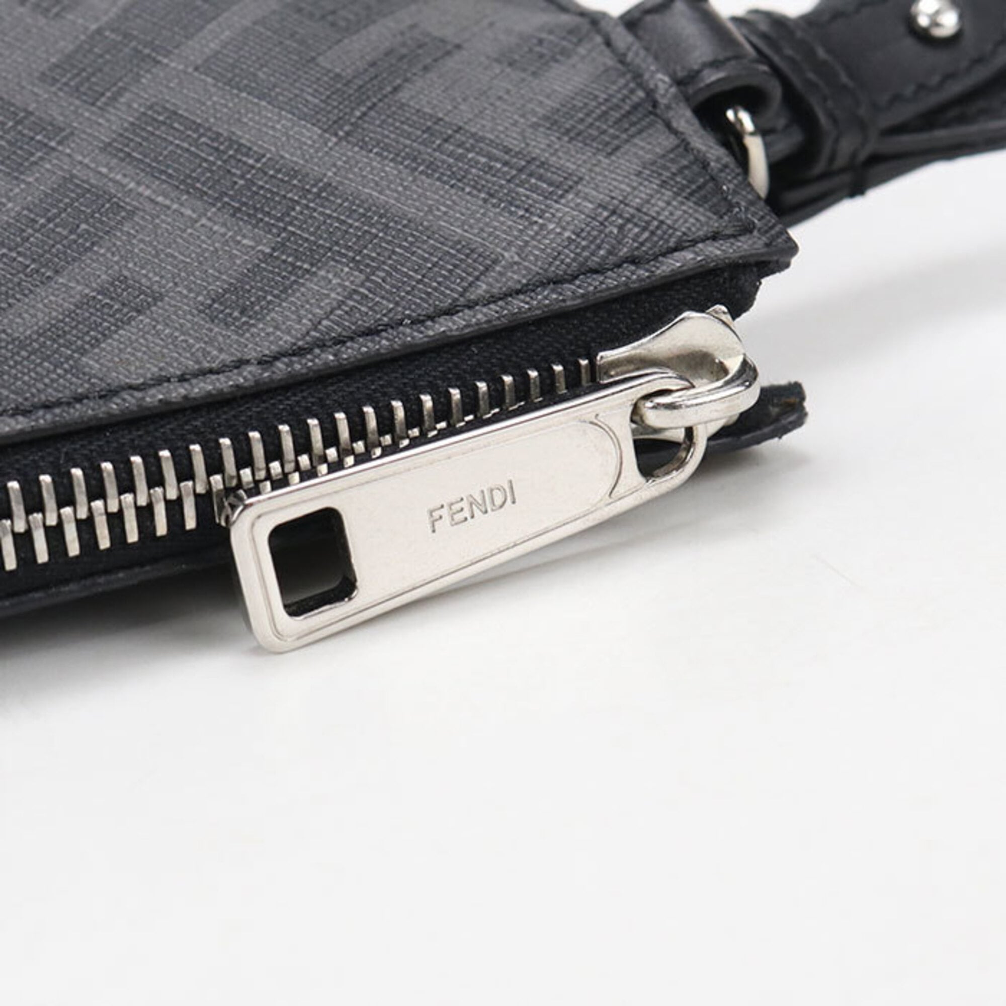 Fendi Black Pvc Leather Clutch Bag (Pre-Owned)