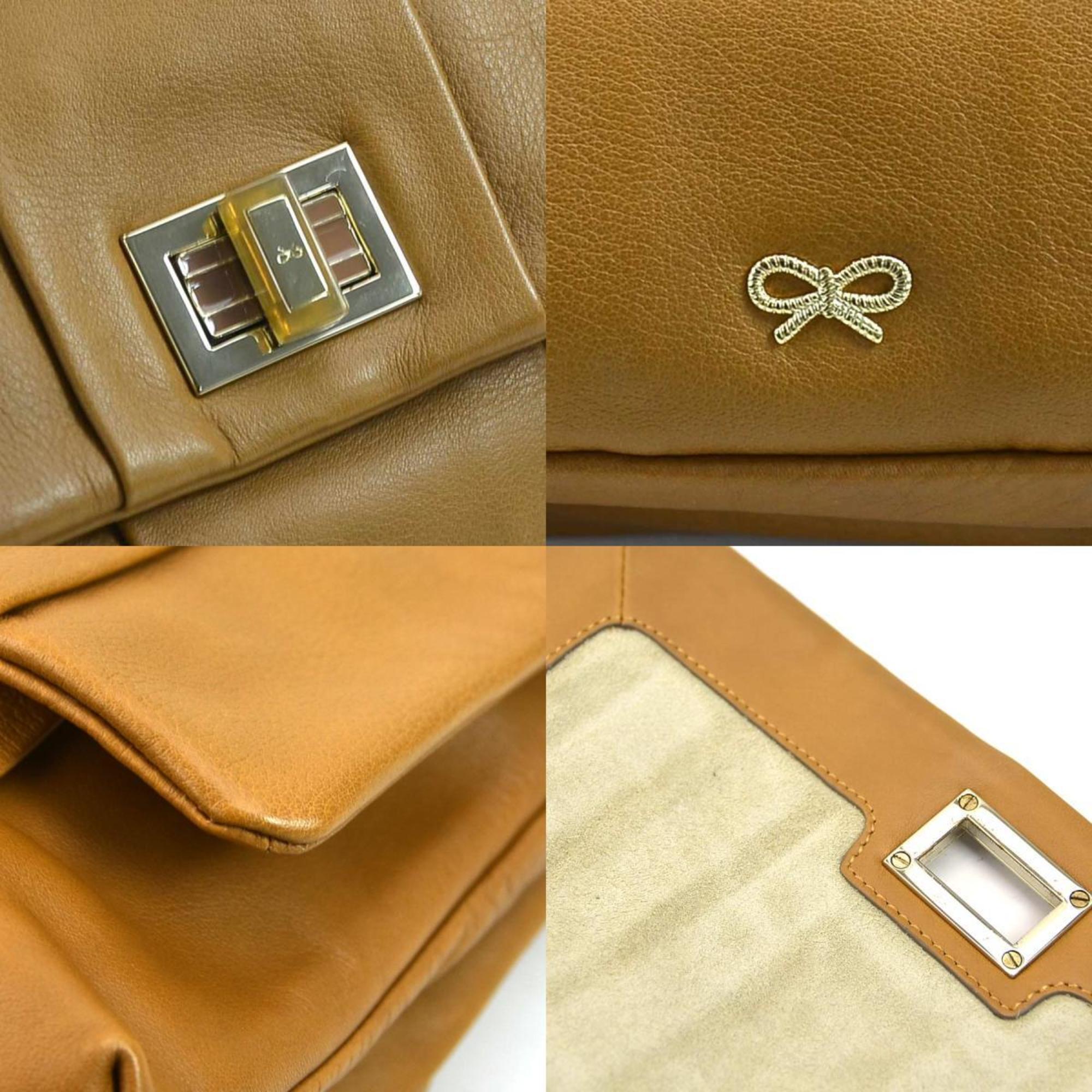 Anya Hindmarch Camel Leather Shoulder Bag (Pre-Owned)