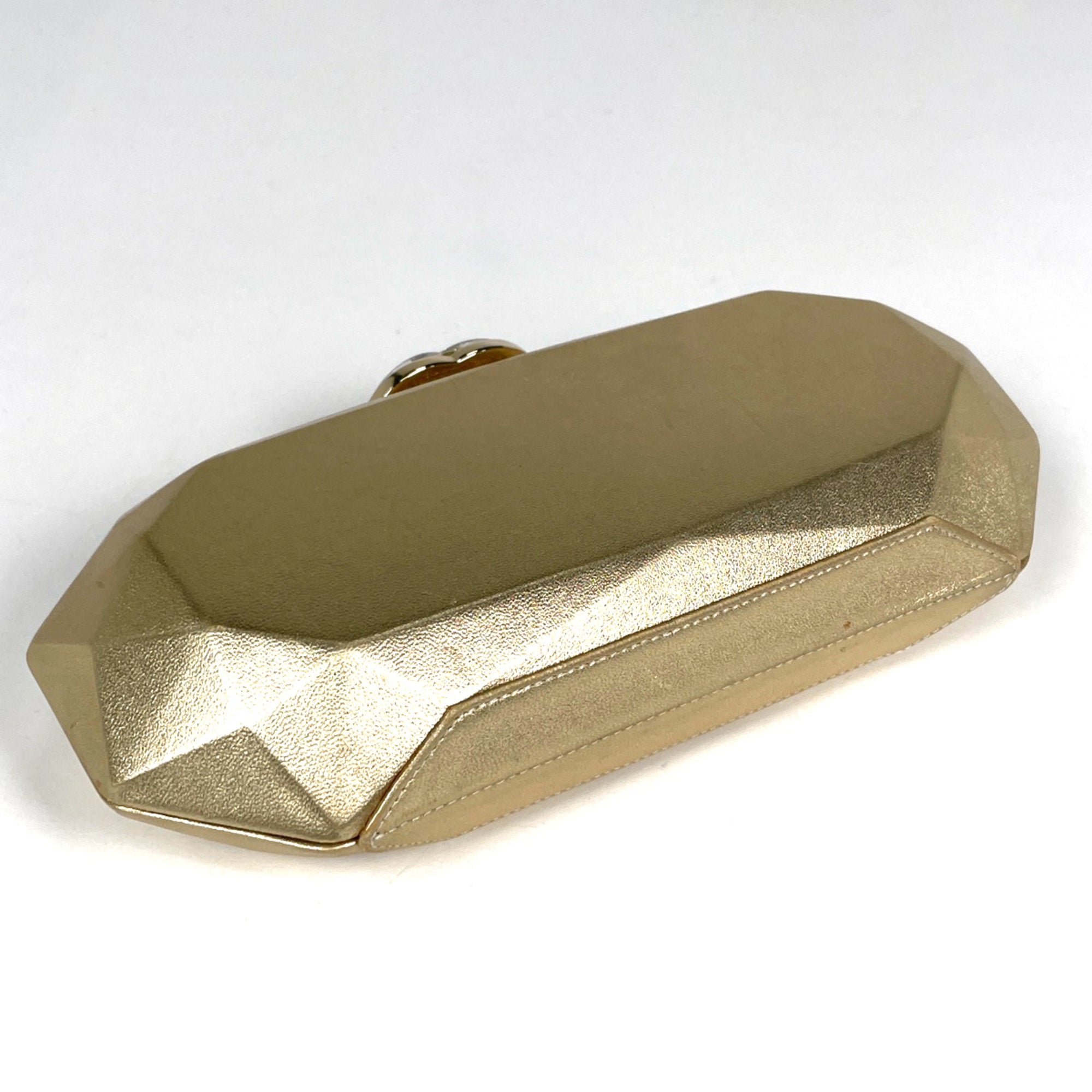 Chanel Gold Leather Clutch Bag (Pre-Owned)