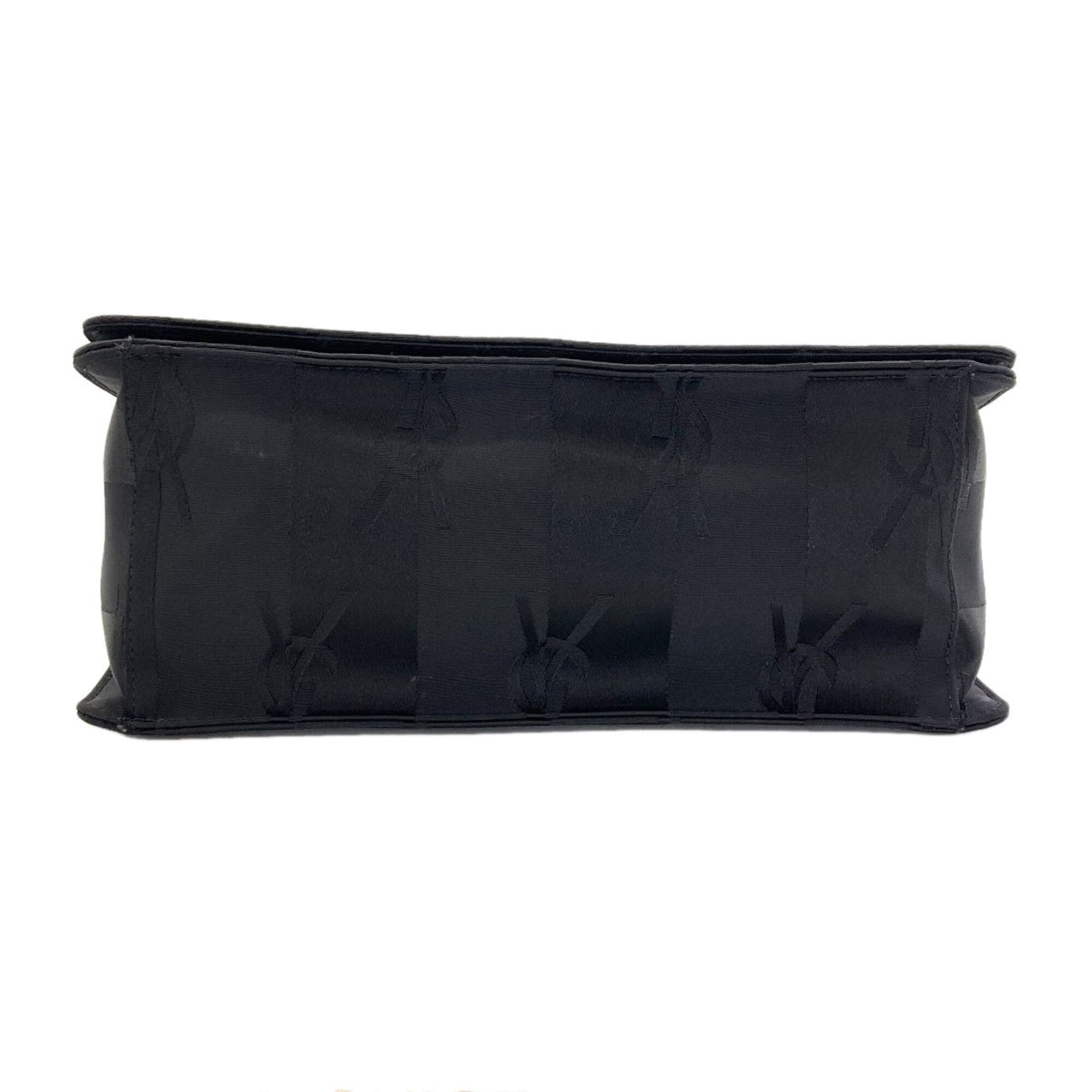 Yves Saint Laurent Black Nylon Canvas Leather Shoulder Bag (Pre-Owned)