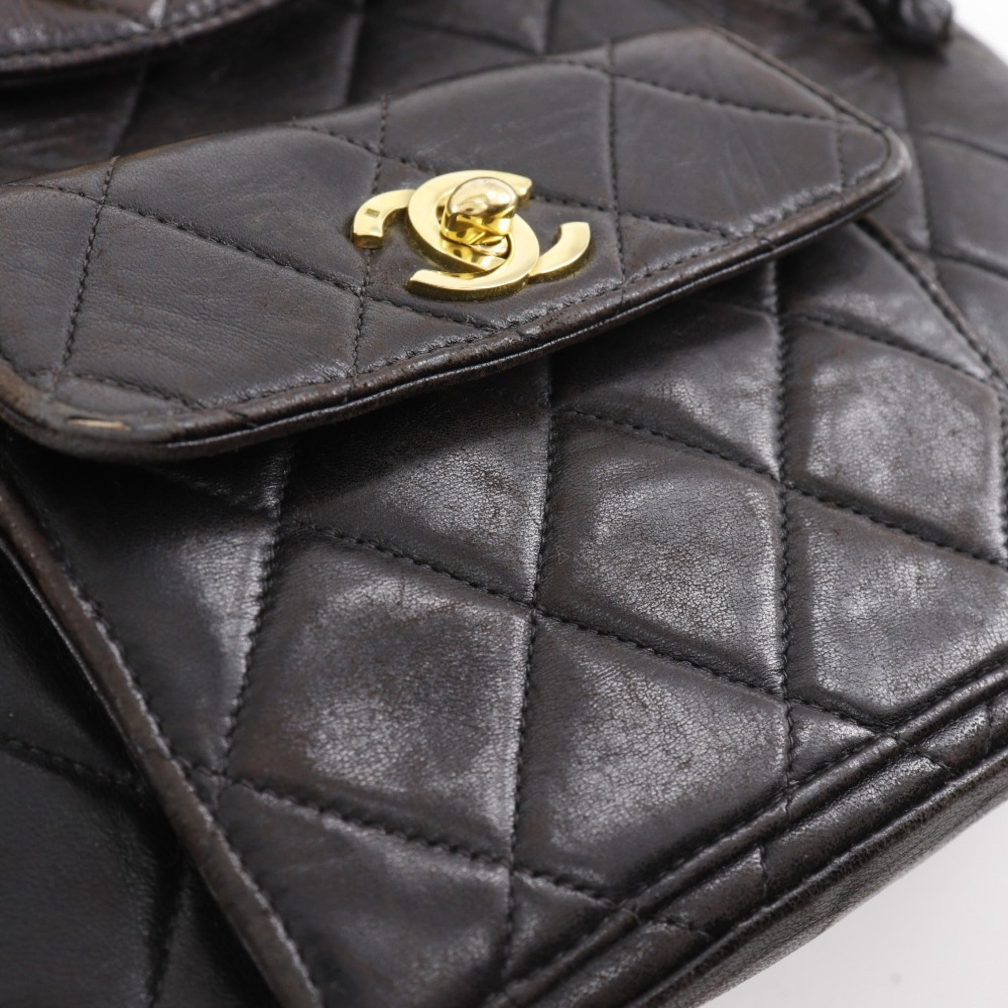 Chanel Black Leather Backpack (Pre-Owned)