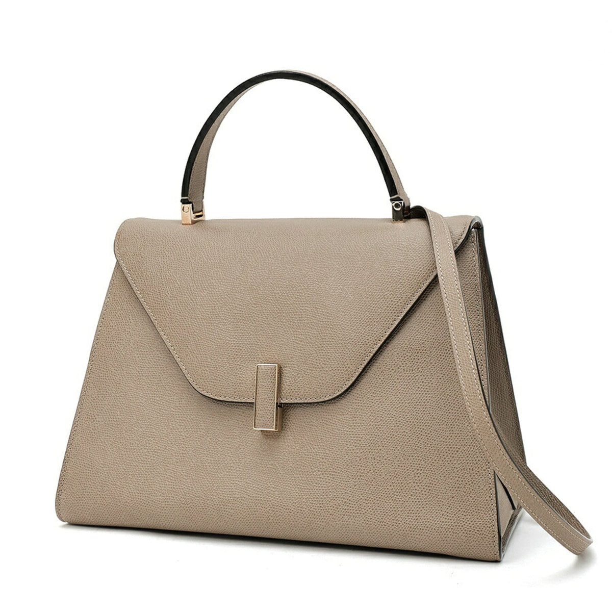 Valextra Grayish Leather Handbag (Pre-Owned)