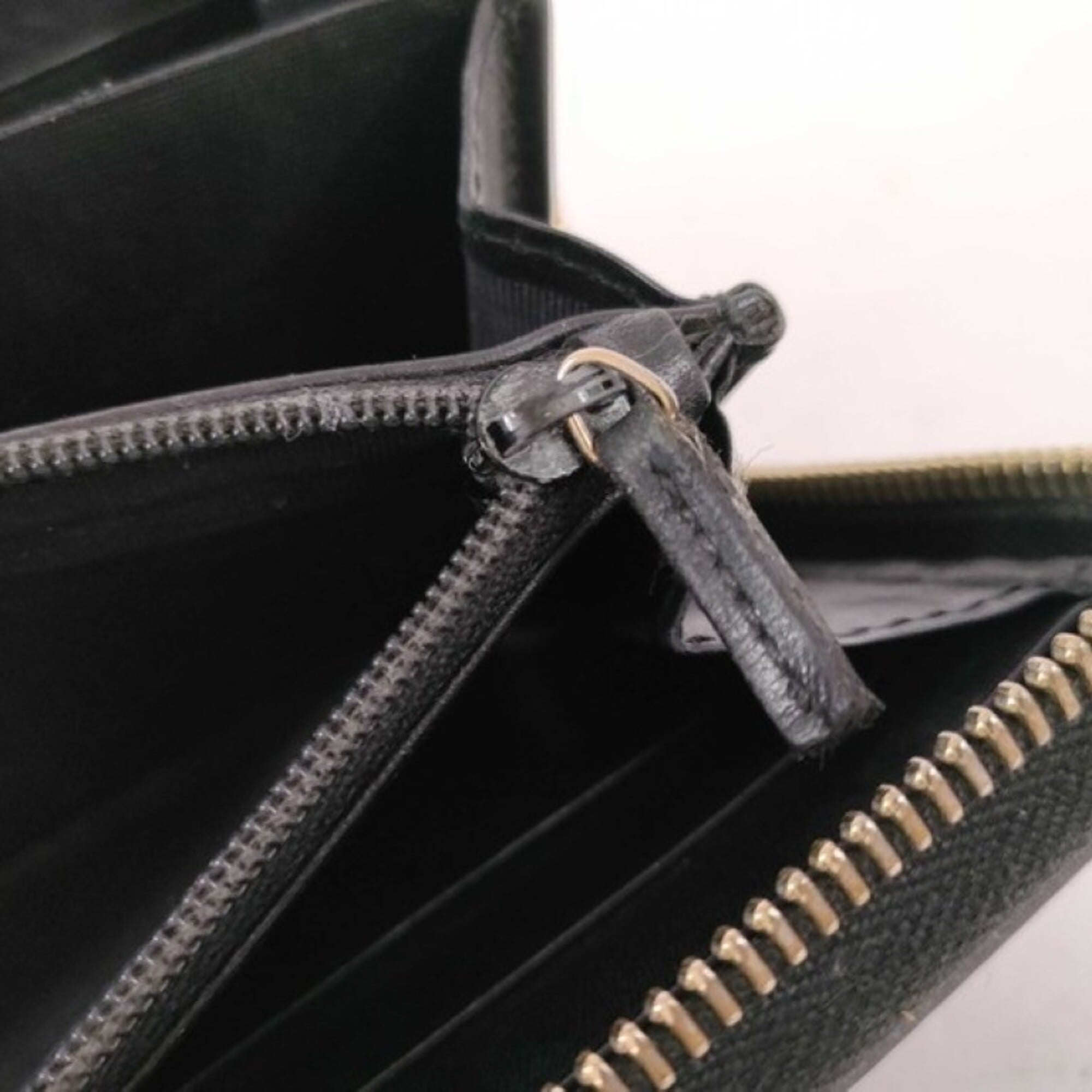 Gucci Black Pvc Leather Long Wallet (Bi-Fold) (Pre-Owned)