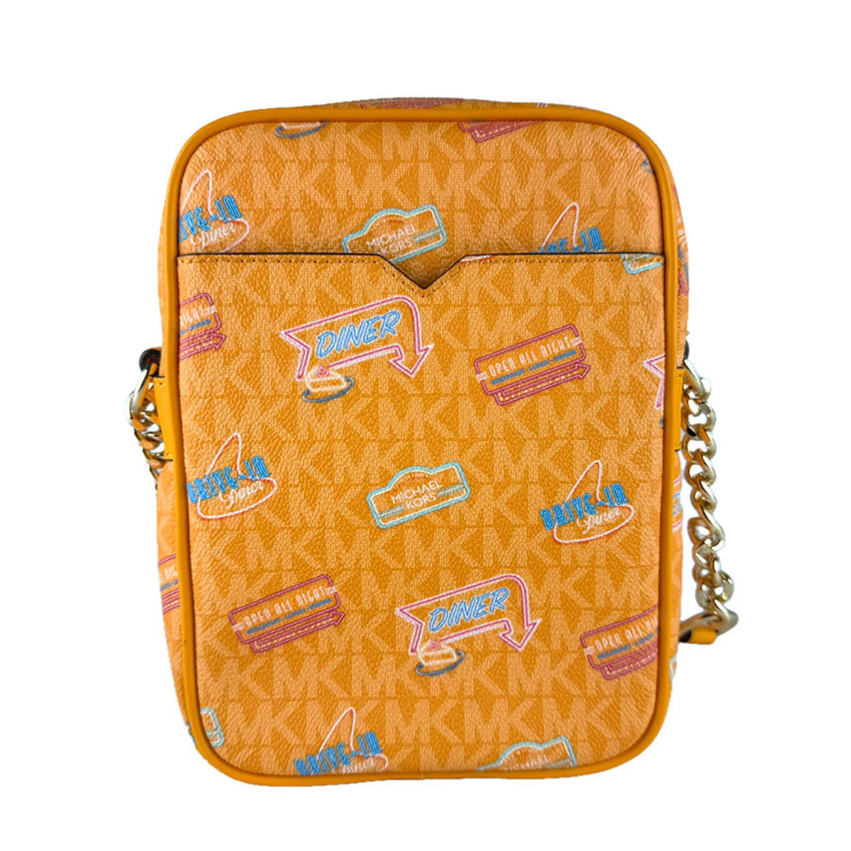 Michael Kors Multi-Color Orange Pvc Leather Shoulder Bag (Pre-Owned)