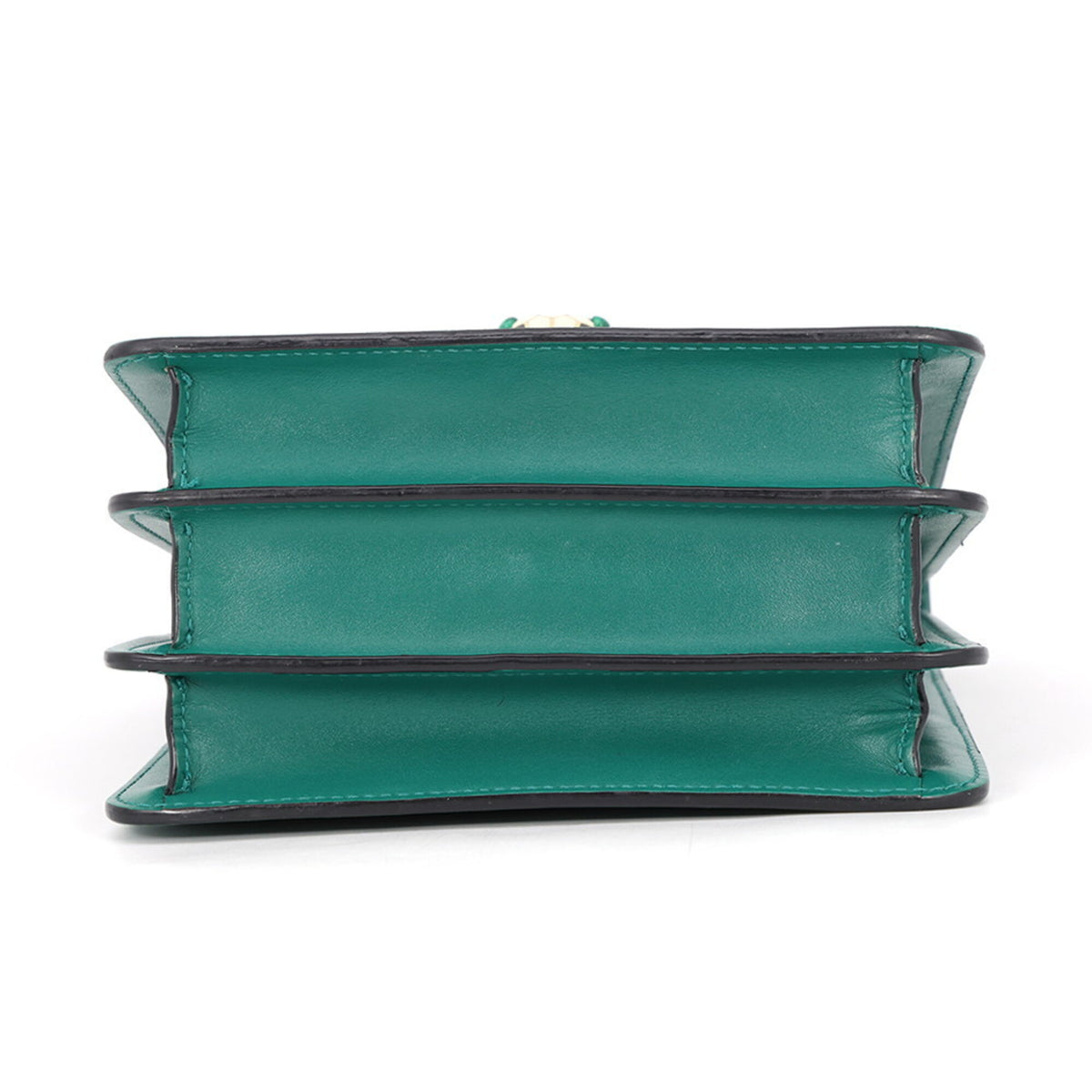 Bvlgari Emerald Green Leather Handbag (Pre-Owned)