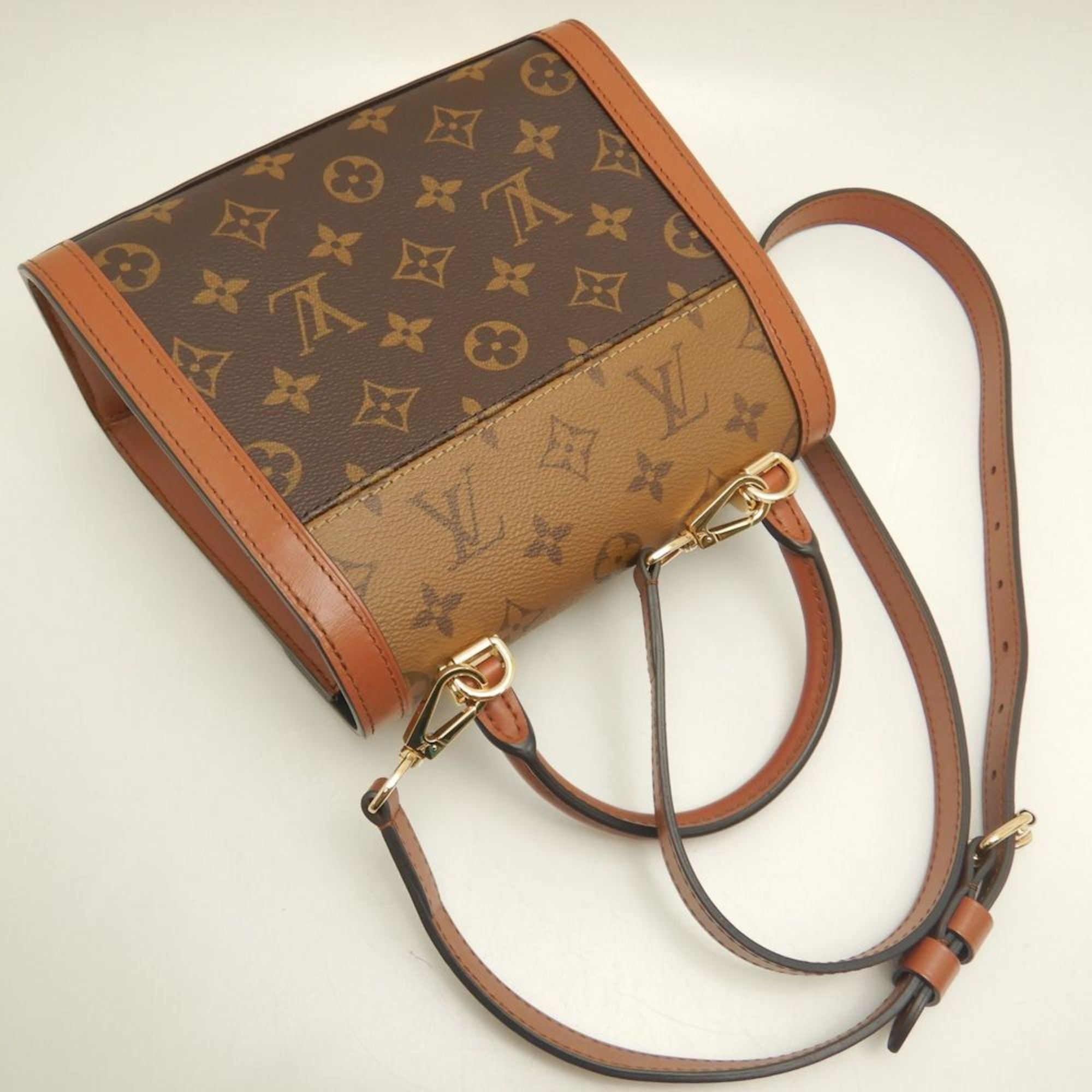 Louis Vuitton Monogram Reverse Brown Pvc Leather Handbag (Pre-Owned)