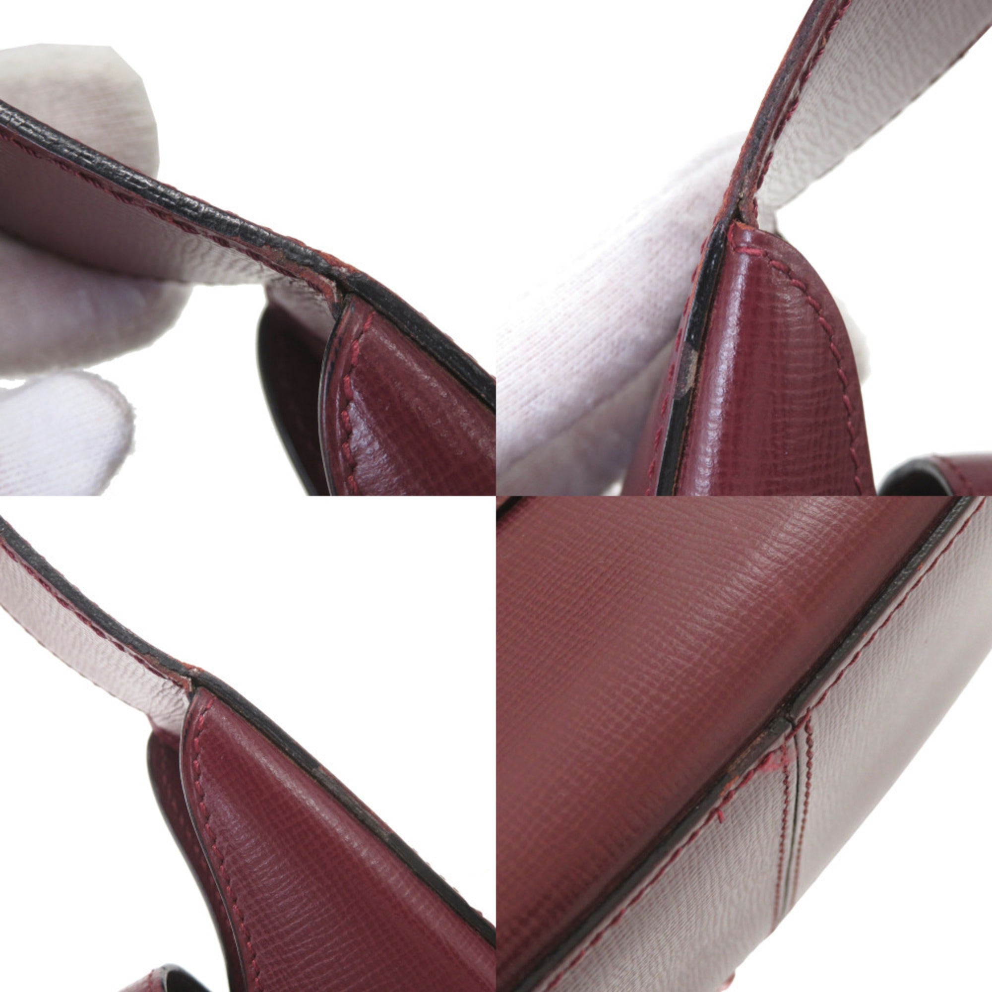 Cartier Bordeaux Leather Shoulder Bag (Pre-Owned)