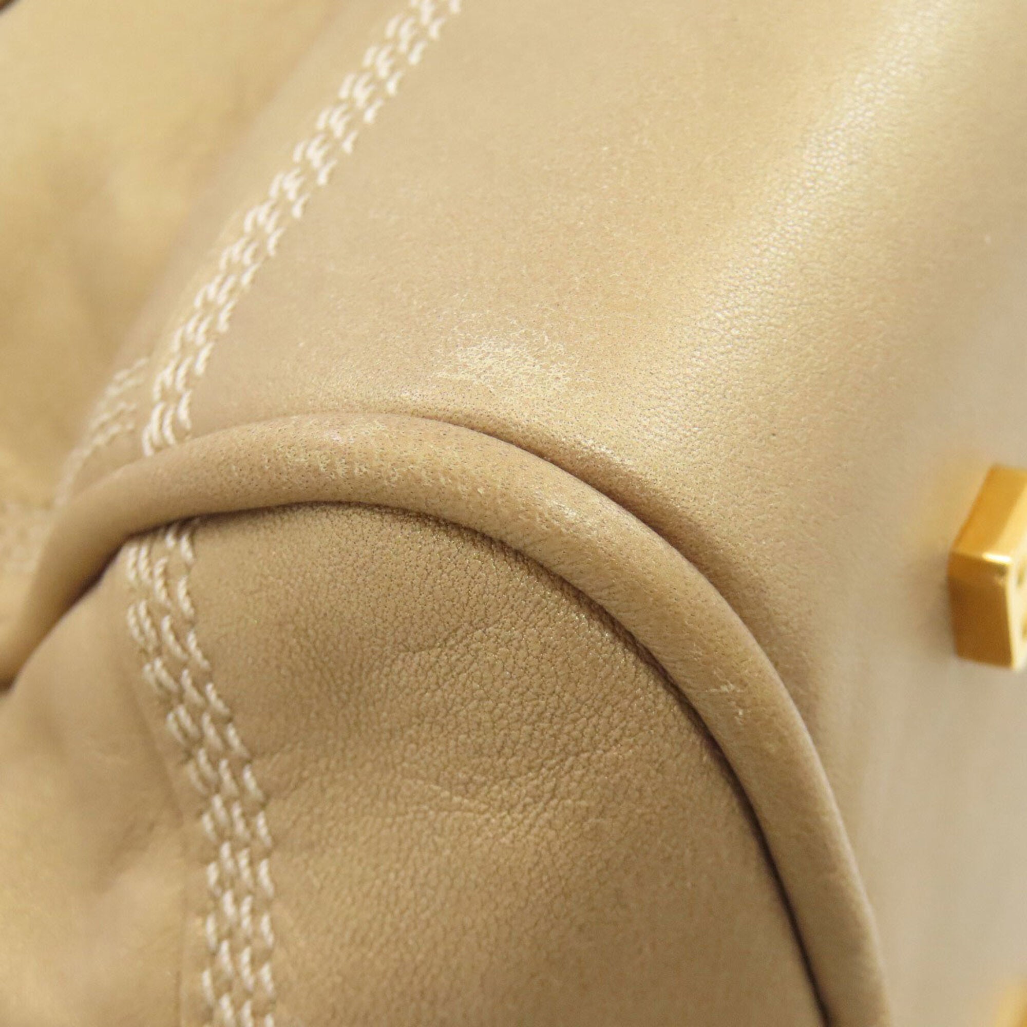 Loewe Amazona Gold Leather Handbag (Pre-Owned)