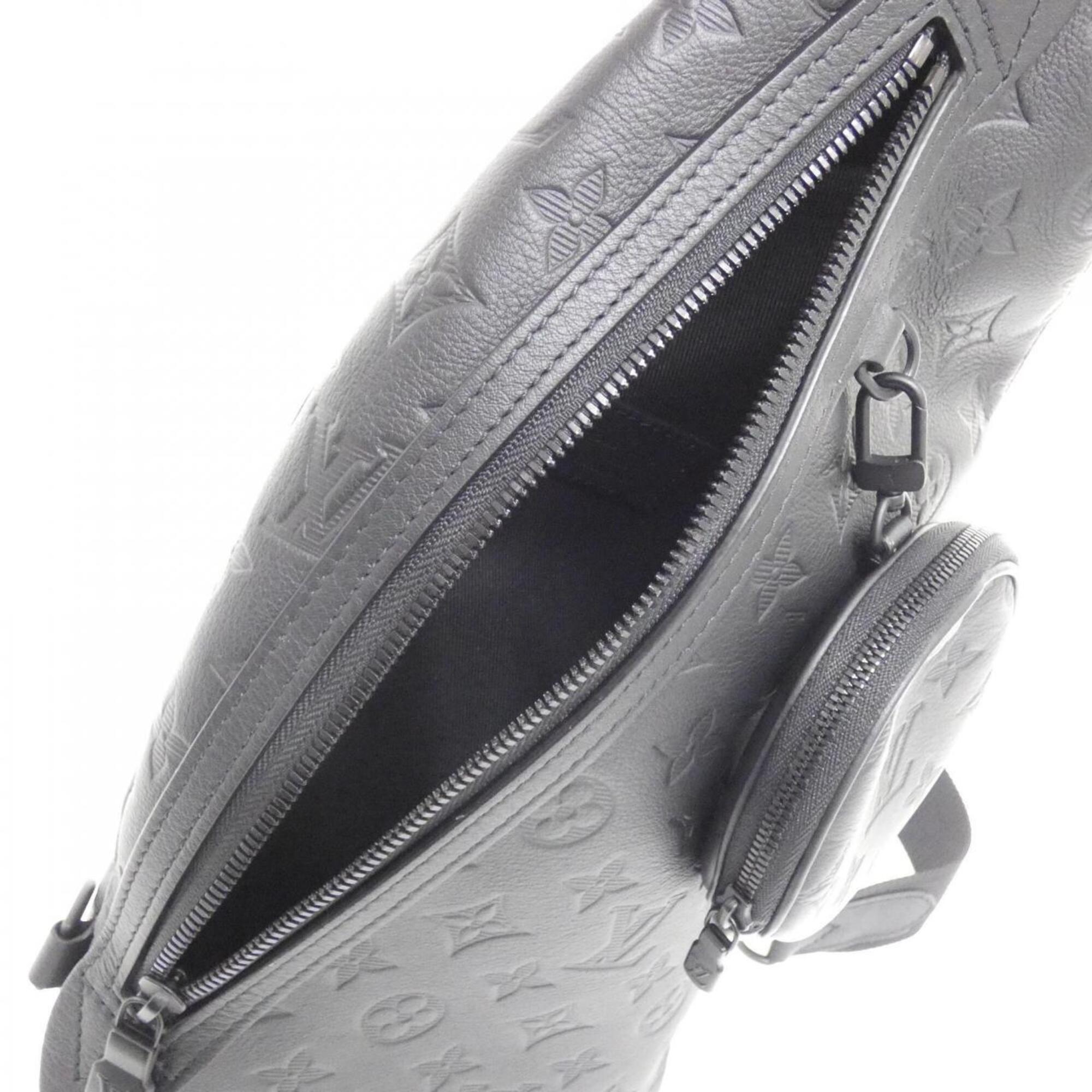Louis Vuitton Black Leather Pouch Shoulder Bag (Pre-Owned)