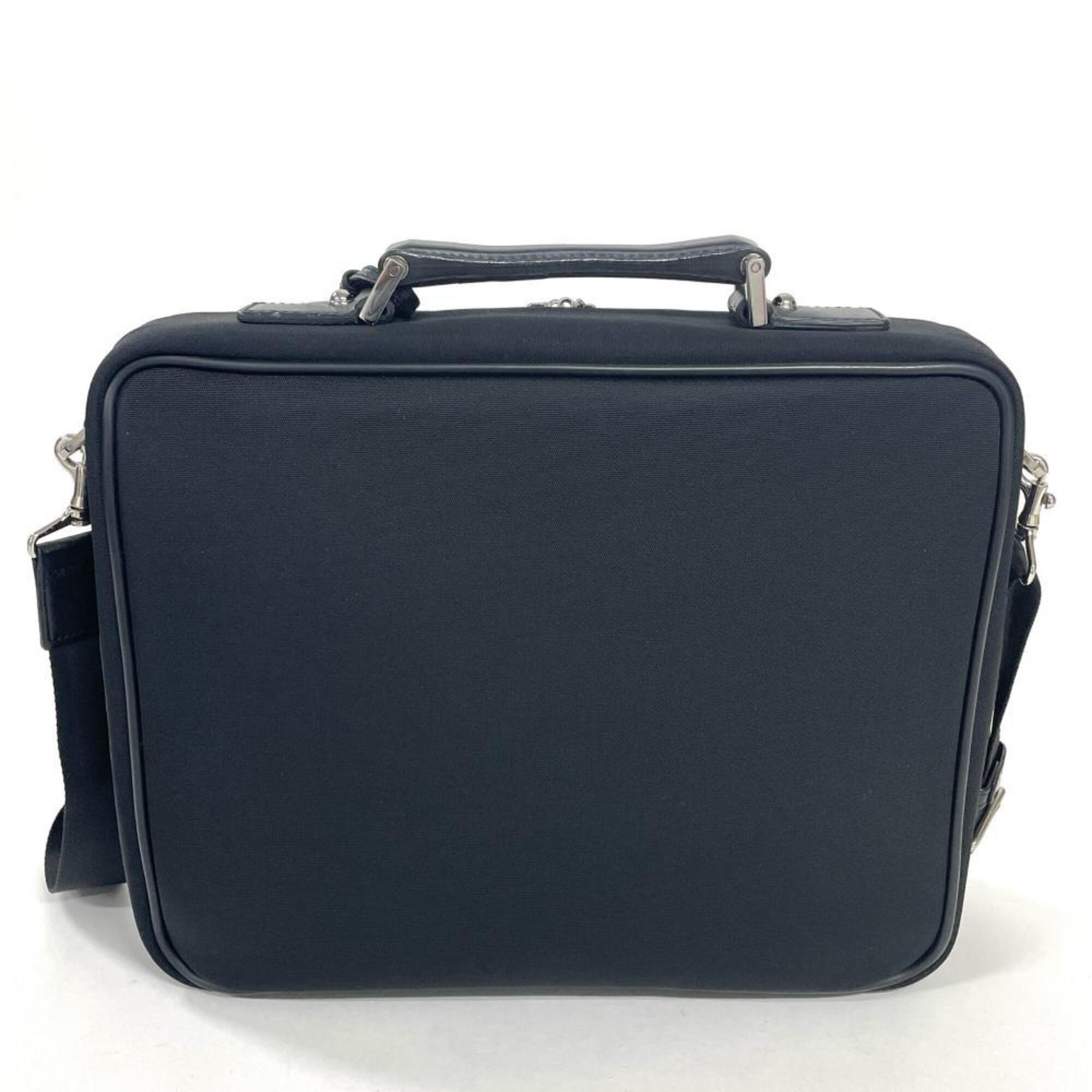 Gucci Black Nylon Leather Briefcase (Pre-Owned)