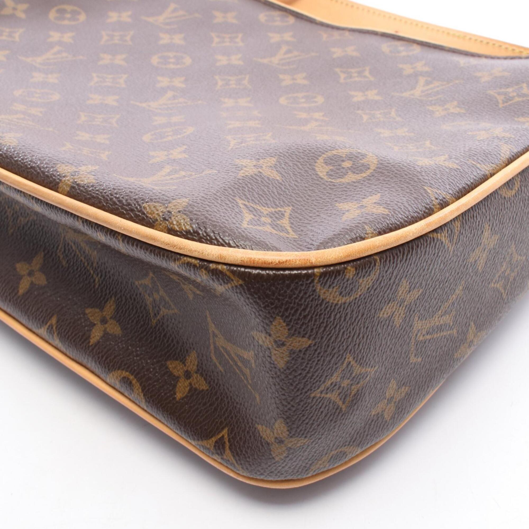 Louis Vuitton Brown Pvc Coated Canvas Leather Handbag Shoulder Bag (Pre-Owned)