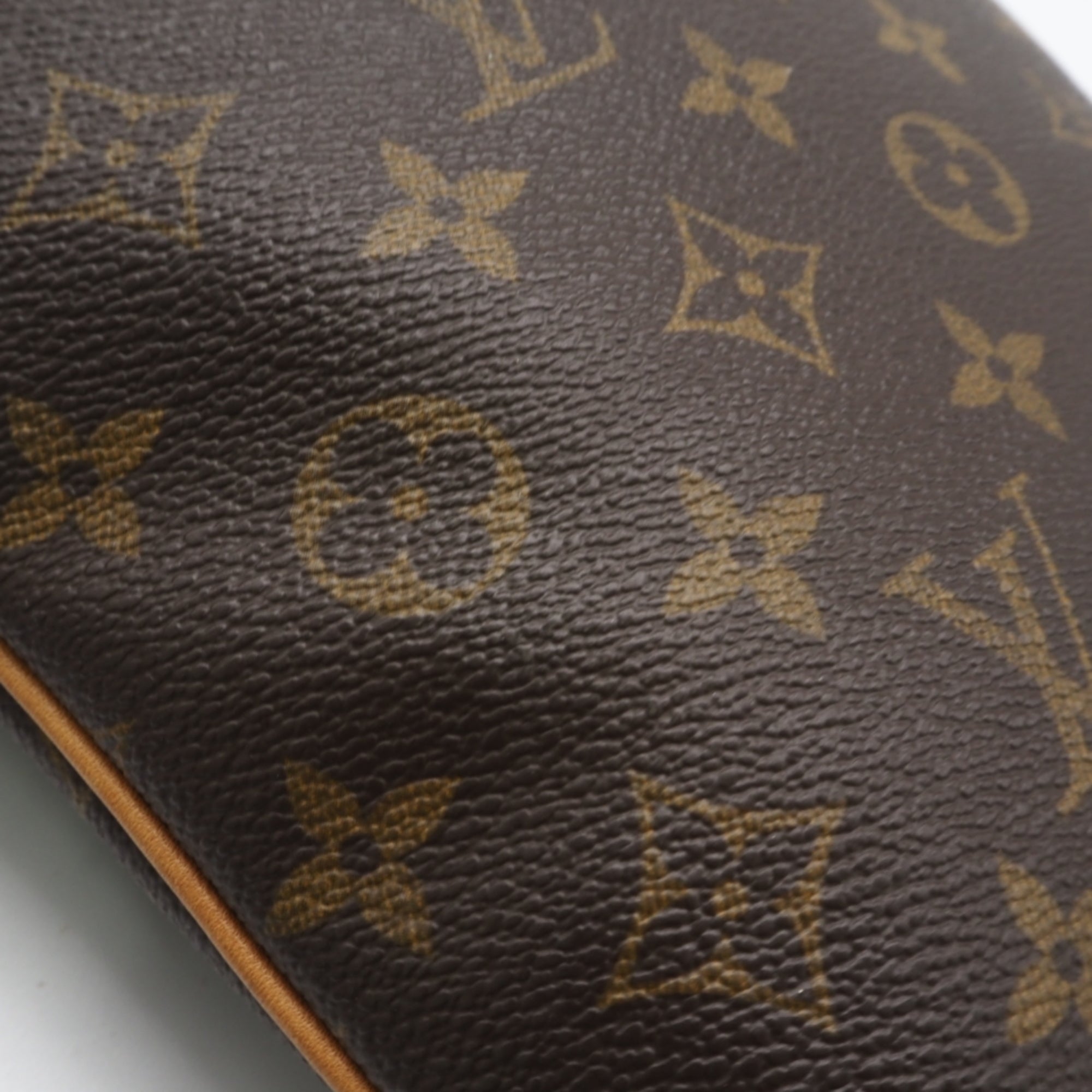Louis Vuitton Monogram Beige Brown Coated Canvas Leather Shoulder Bag (Pre-Owned)
